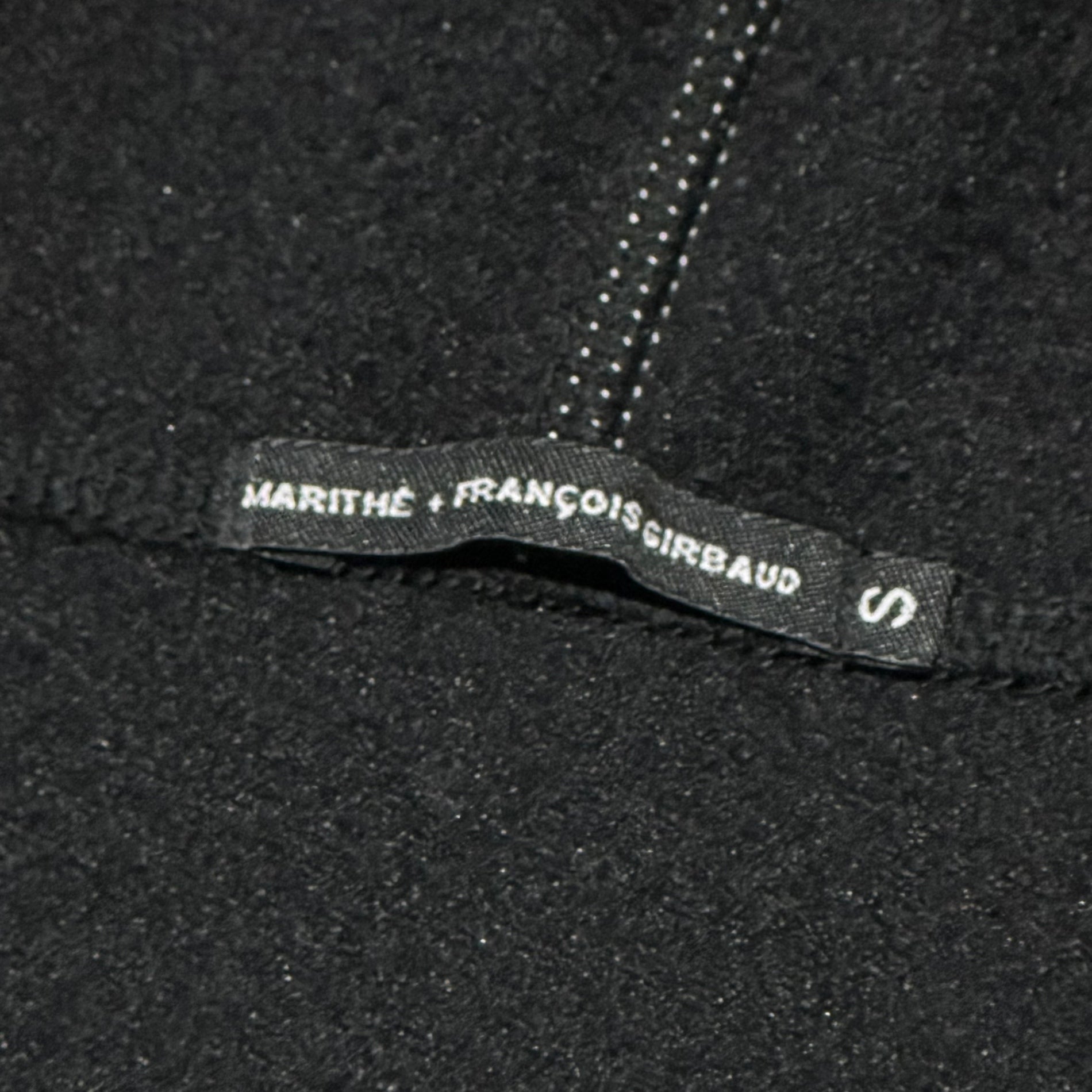 MARITHE FRANCOIS GIRBAUD(マリテフランソワジルボー) 00's Drawstring Hem Polyester Zip Hoodie 裾 ドロー コード ポリエステル ジップ パーカー F7-6441 S ブラック Y2K
