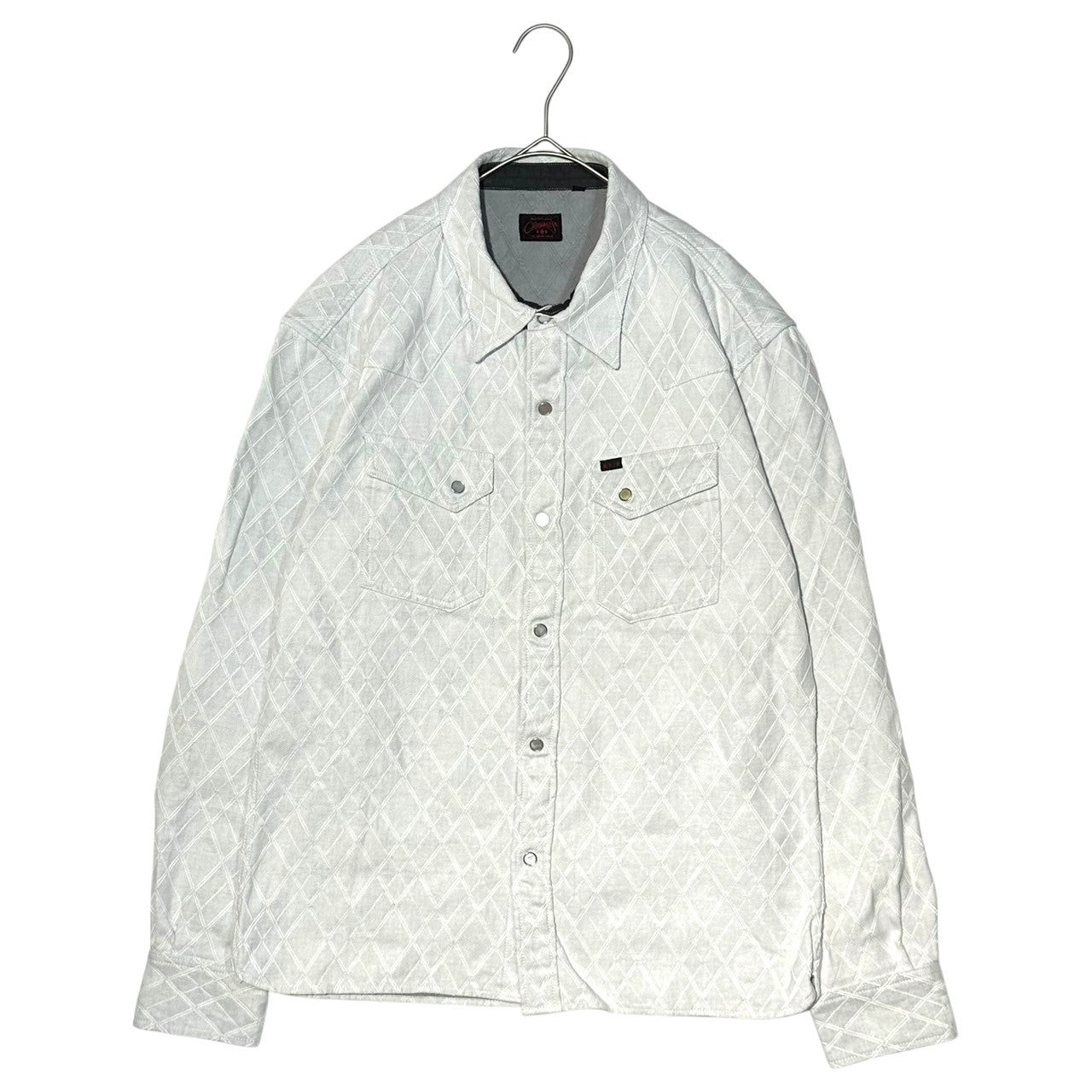 R.J.B(アールジェイビー) Diamond Stitch Western Shirt ダイヤ ステッチ ウエスタン シャツ 42 ホワイト FLATHEAD フラットヘッド