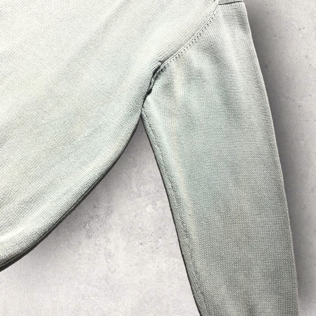 COMME des GARCONS HOMME(コムデギャルソンオム) 90'sコットンクルーネックニット HN-110270 表記なし(M程度) ブルー AD1992 田中オム