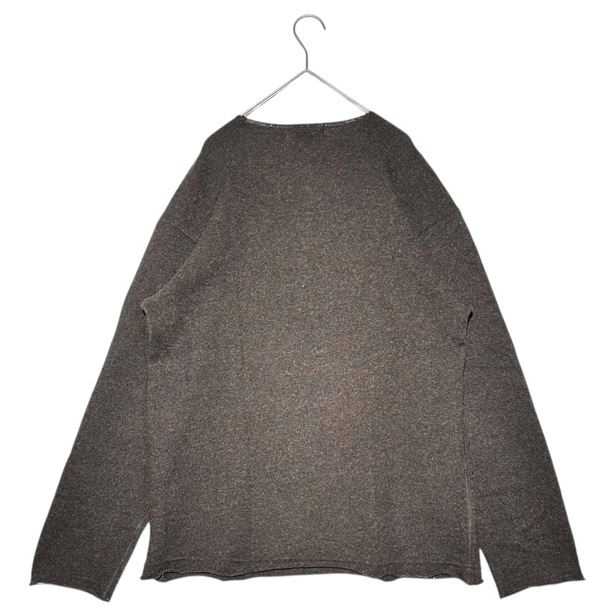 COMME des GARCONS HOMME(コムデギャルソンオム) 03AW V-neck wool nylon L/S knit Vネック ウール ナイロン 長袖 ニット HL-T008 S ダークブラウン AD2003 田中オム最終期