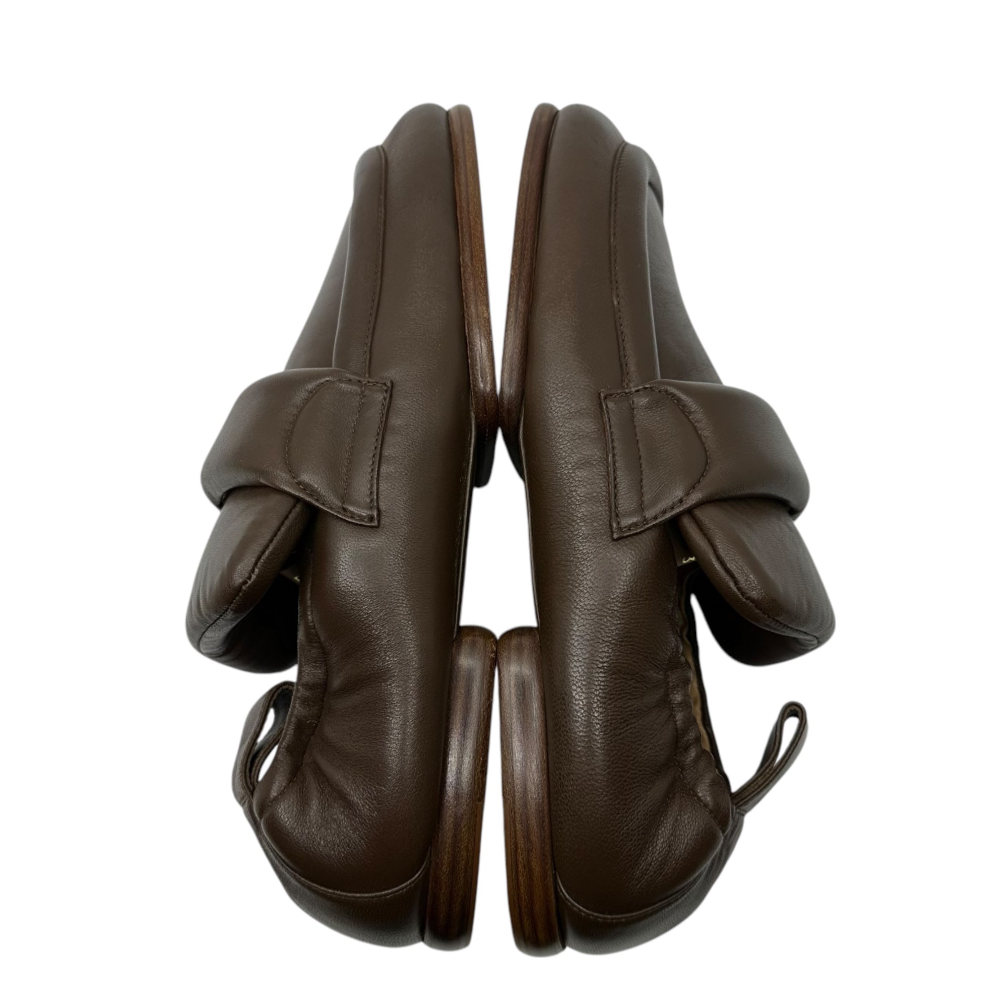 DRIES VAN NOTEN(ドリスヴァンノッテン) 22AW Patted leather loafers パテッド レザー クスエア トゥ ローファー DU083 39(24.5cm~25cm程度) ブラウン レザー シューズ