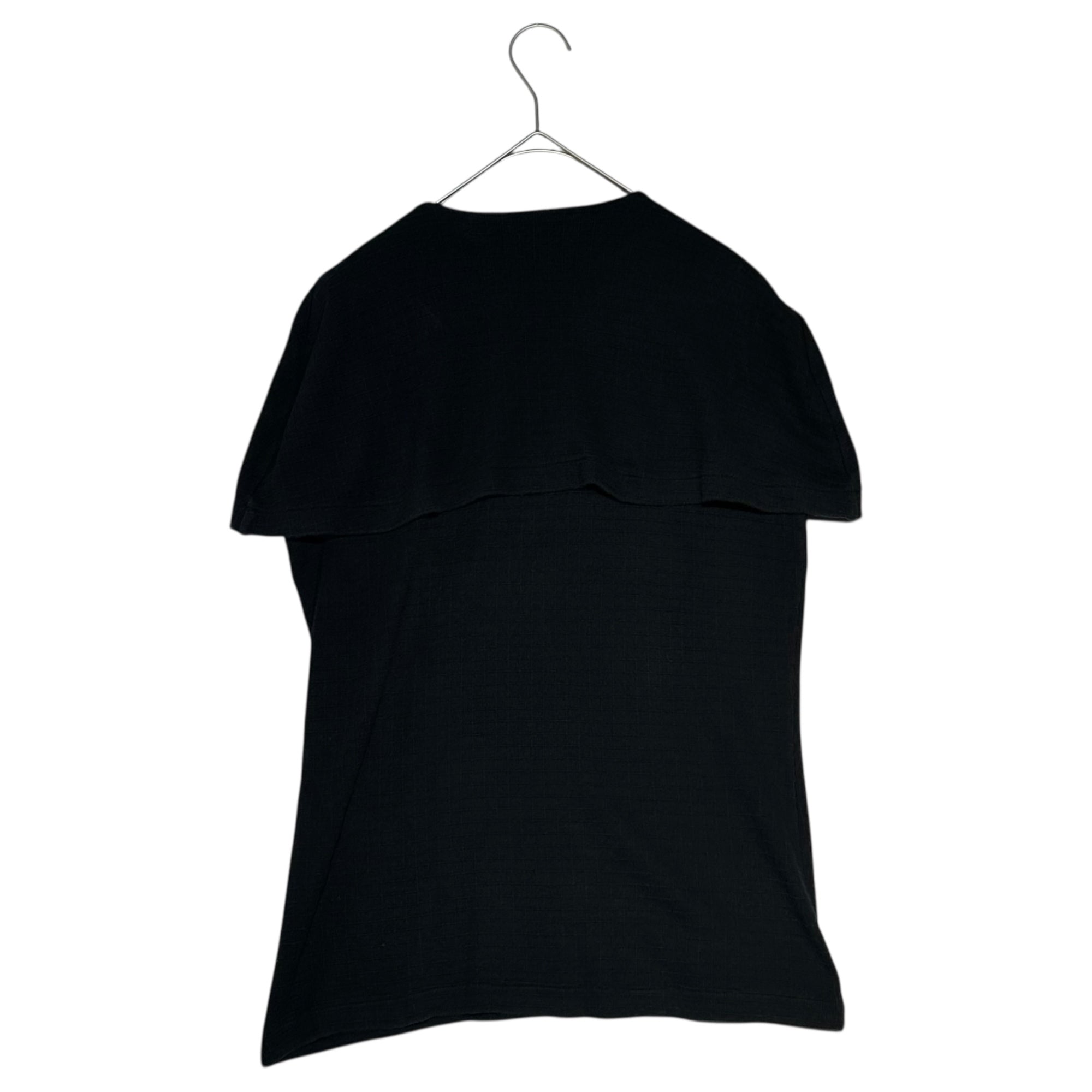 tricot COMME des GARCONS(トリココムデギャルソン) 80’s~90's Cape design check stitch sleeveless cut&sewn ケープ デザイン チェック ステッチ ノースリーブ カットソー 表記無(M程度) ブラック 80年代~90年代 ヴィンテージ Tシャツ