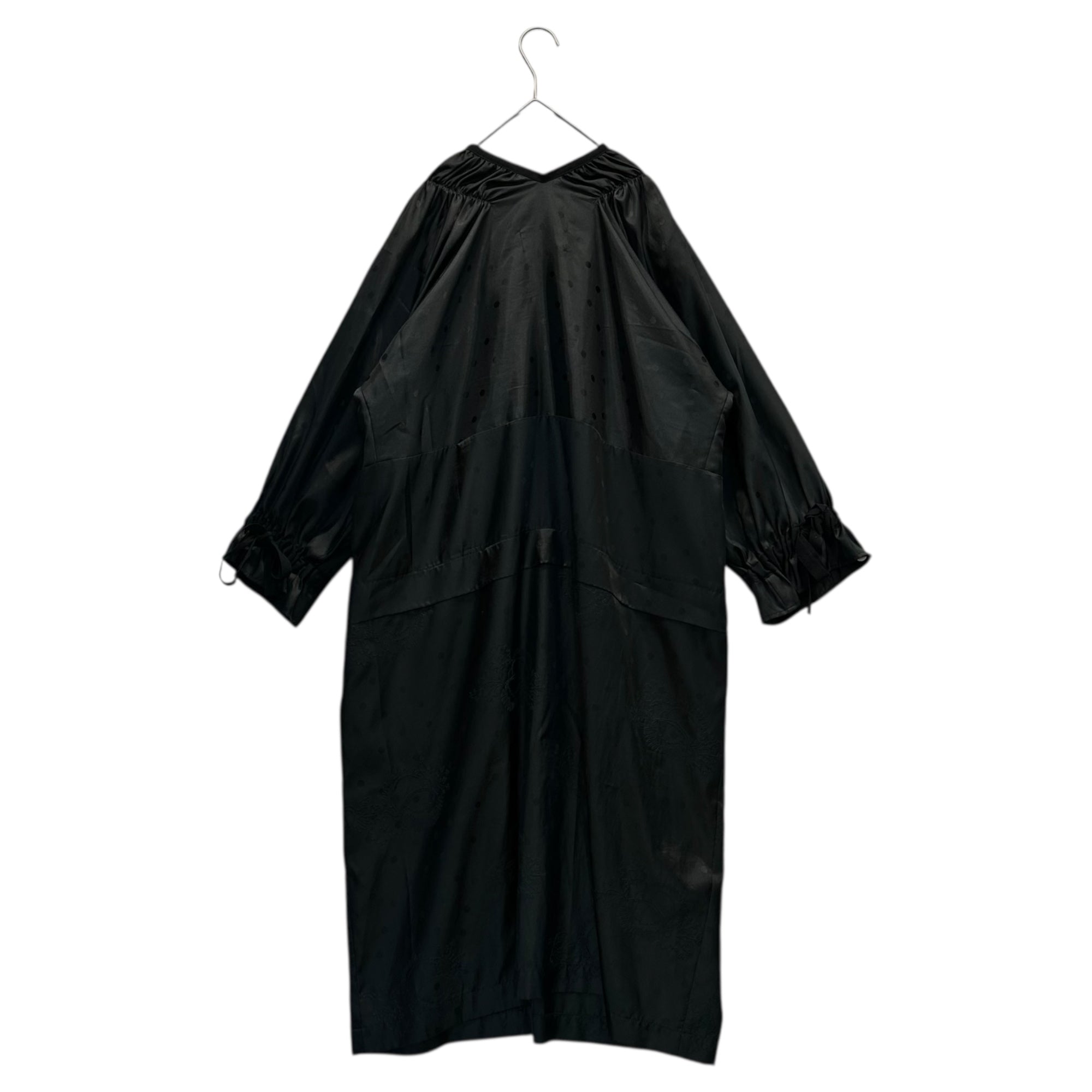 tricot COMME des GARCONS(トリココムデギャルソン) 18AW Neck Gather Embroidery Design Dot Dress ネックギャザー 刺繍 デザイン ドット ワンピース TB-O009 S ブラック AD2018