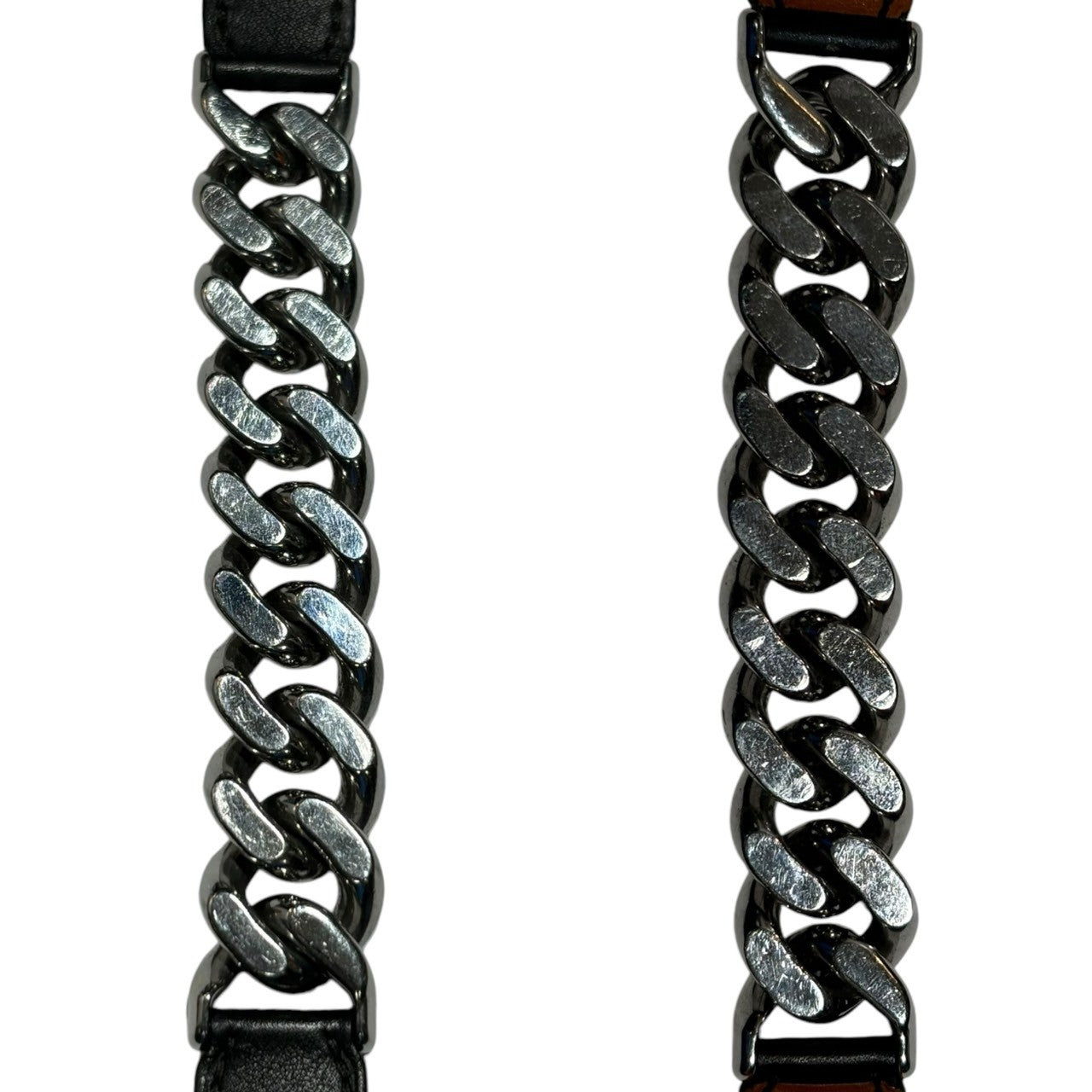 HERMES(エルメス) Apple watch ヴォースウィフト ドゥブルトゥール グルメット メタル 38mm~41mm対応 ブラック×シルバー U刻印 シルバー金具 アップルウォッチ用 チェーンベルト 腕時計