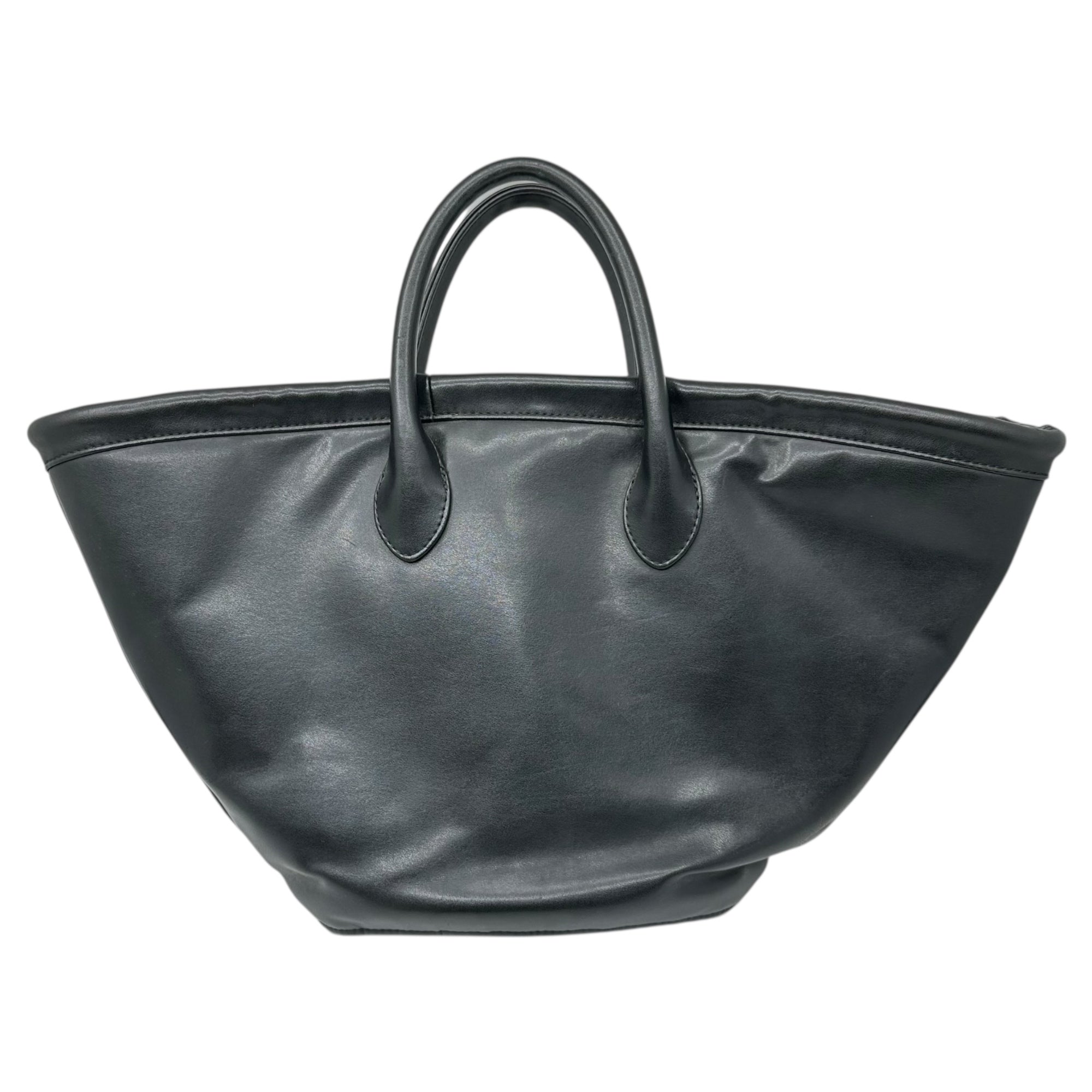 COMME des GARCONS(コムデギャルソン) Eco-Leather Boat-Shaped Tote Bag エコレザー 舟形 トート バッグ ブラック