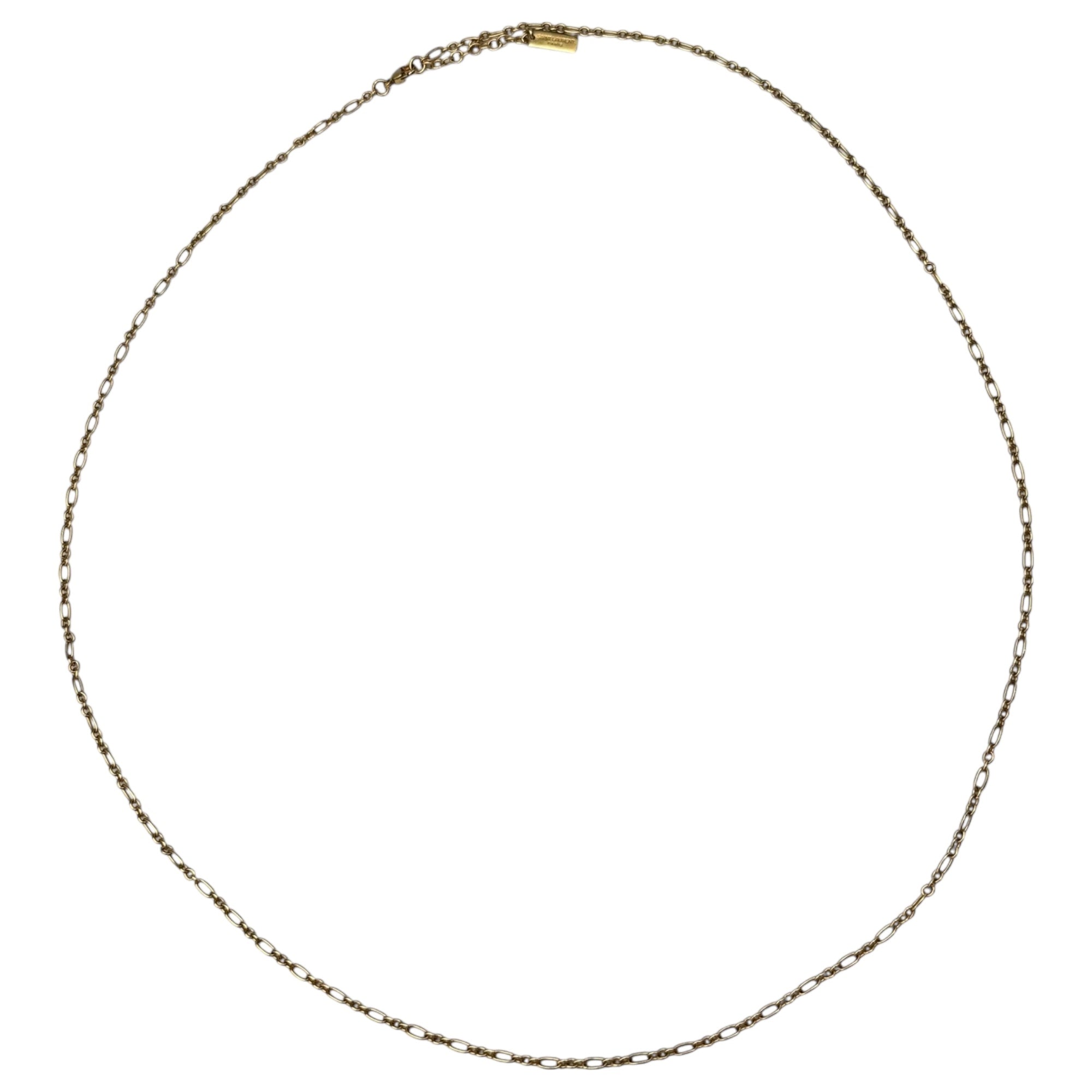 Saint Laurent(サンローラン) 70cm Gold-Color Chain Necklace ゴールド カラー チェーン ネックレス 391 3839G 1CY2848 ゴールド