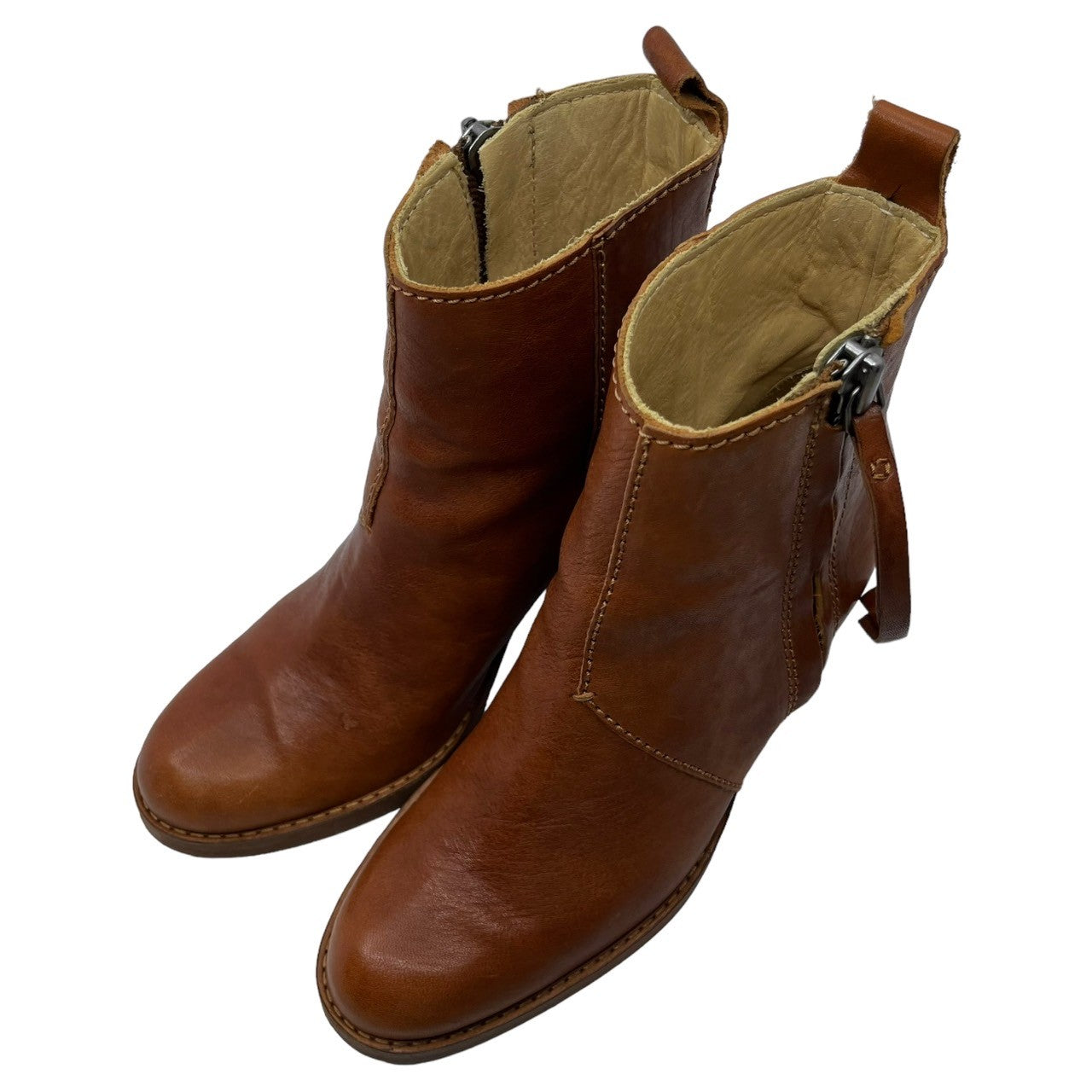 Acne(アクネ) western heel boots ウエスタン ヒール ブーツ 37(23.5~24cm程度) ブラウン ショート レザー