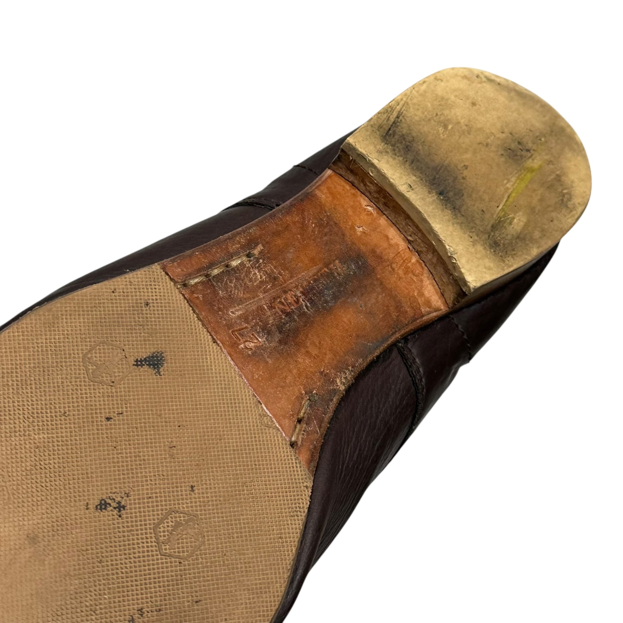 Christopher Nemeth(クリストファーネメス) 00's Toe-stitched 4-eyelet leather shoes トゥ ステッチ 4ホール レザー シューズ 27.0cm ダークブラウン