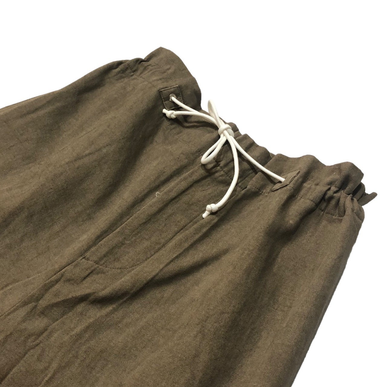Dulcamara(ドゥルカマラ) Cotton linen wide easy pants コットン リネン ワイド イージー パンツ SIZE 2(M) ベージュ