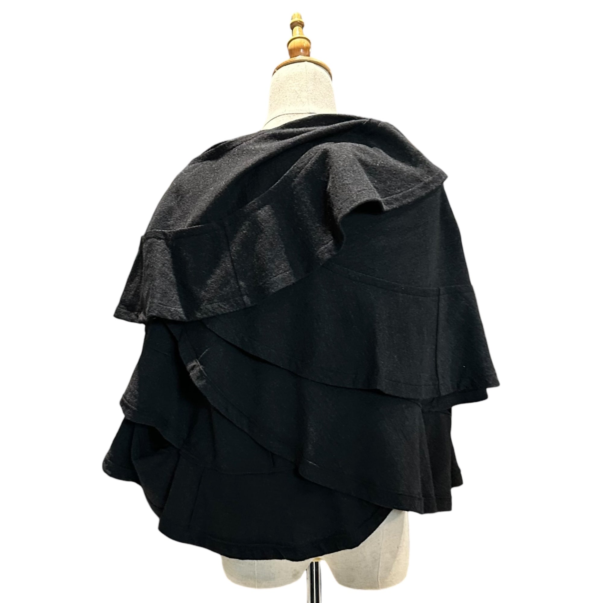 tricot COMME des GARCONS(トリココムデギャルソン) 10AW Wool Cashmere Big Collar Bolero Cardigan ウール カシミヤ ビッグカラー ボレロ カーディガン TF-T002 M ブラック(少々灰色がかっています) AD2010