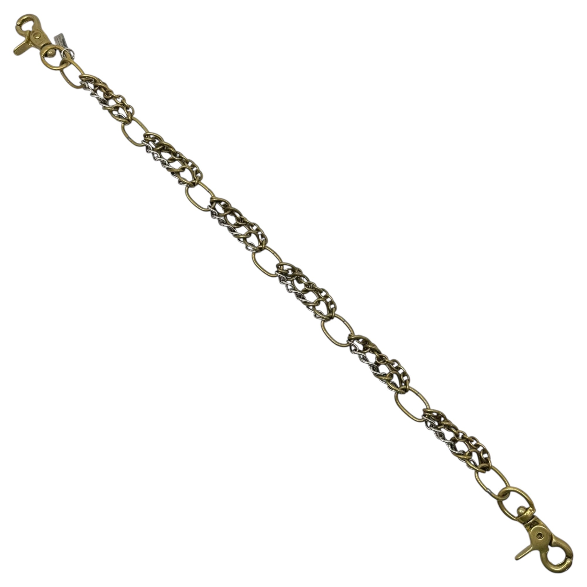 COMME des GARCONS(コムデギャルソン) 00's Brass Irregular-Shaped Ring Wallet Chain 真鍮 異形状リング ウォレット チェーン ゴールド×シルバー