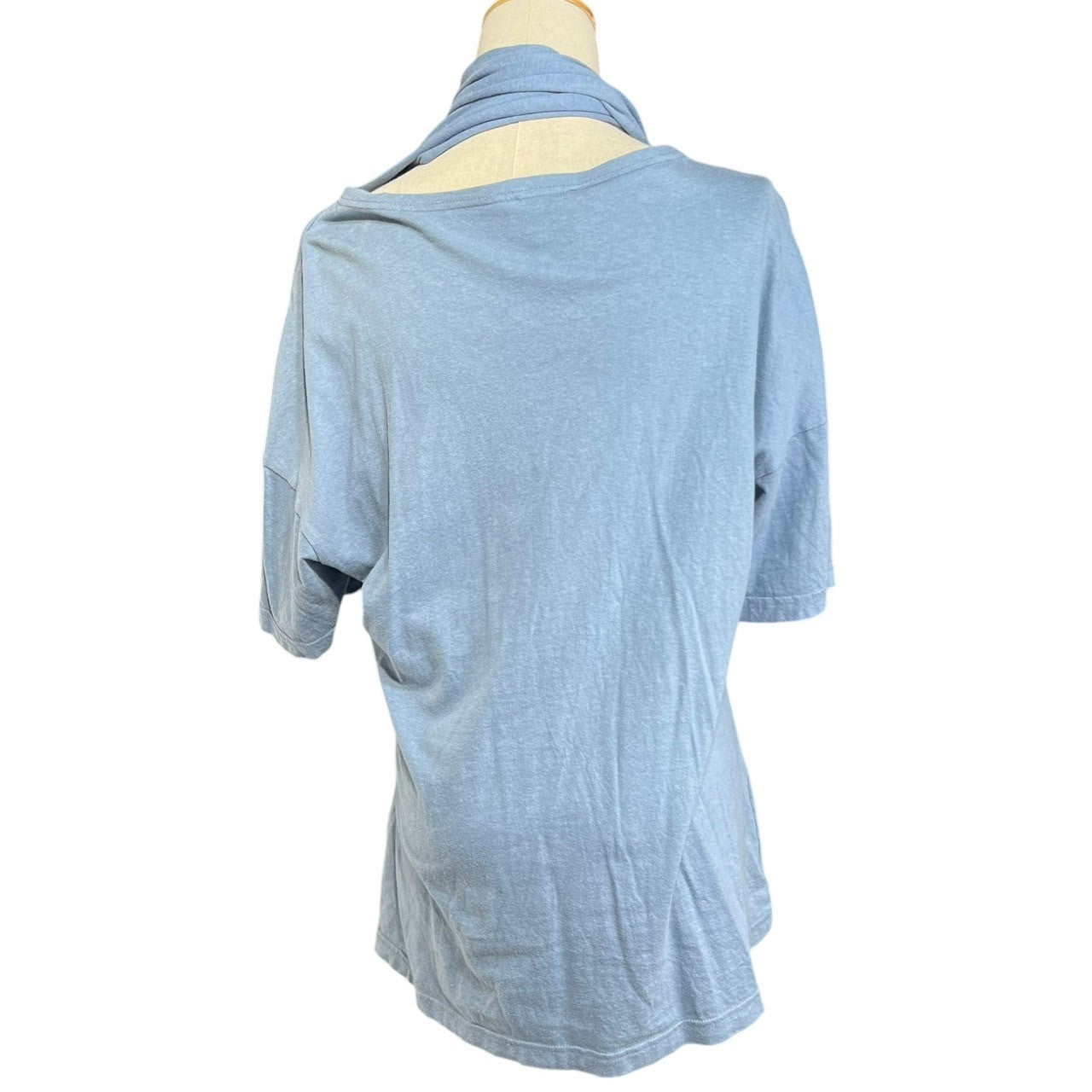 Vivienne Westwood MAN(ヴィヴィアンウエストウッドマン) Layered Stole S/ST shirt レイヤード ストール ストール Tシャツ VW-J2-88877 44(XS~S程度) スカイブルー