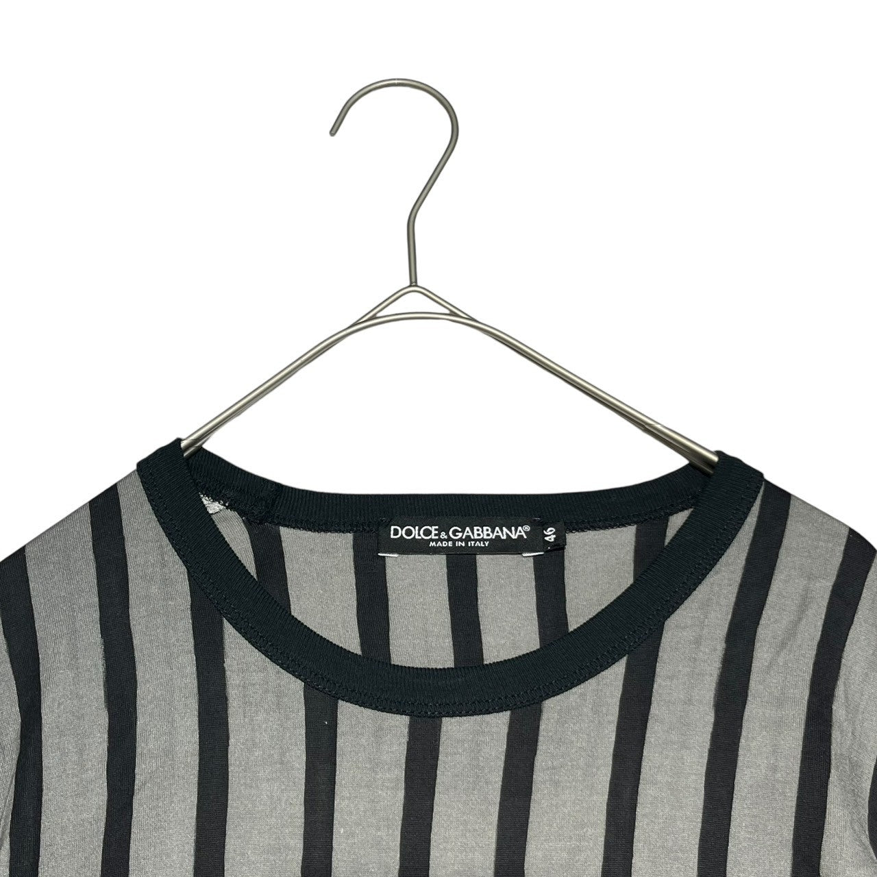 DOLCE&GABBANA(ドルチェ&ガッバーナドルガバ) 17 YEAR OF THE ROOSTER T-shirt ニワトリ プリント Tシャツ 鶏 G8GX8Z/G7JYA 46 グレー×ブラック