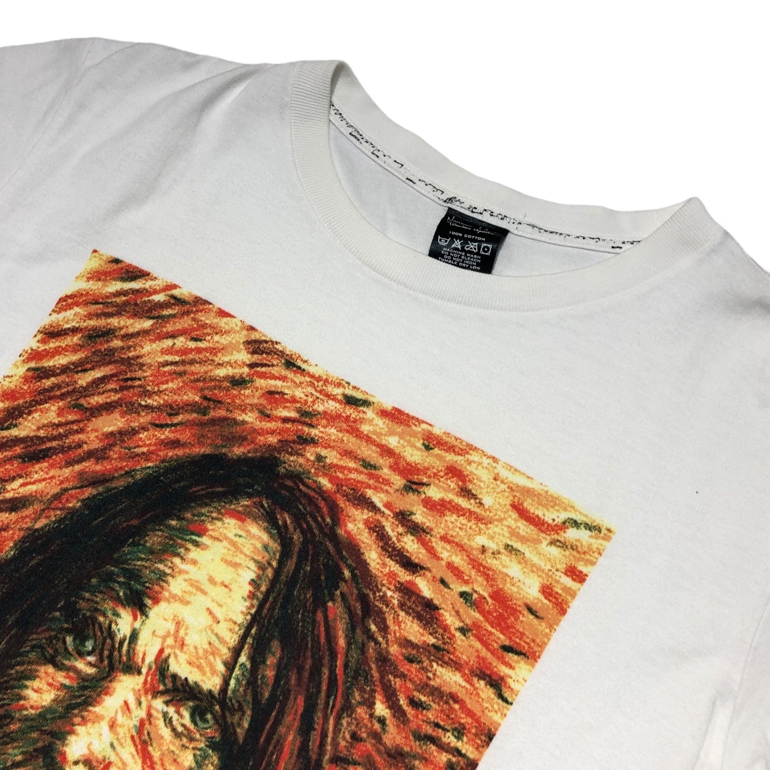 NUMBER (N)INE(ナンバーナイン) 08SS BIRDS期 NEIL YOUNG 肖像画 T-SHIRT ニールヤング Tシャツ バーズ期 2(S) ホワイト×ブラウン