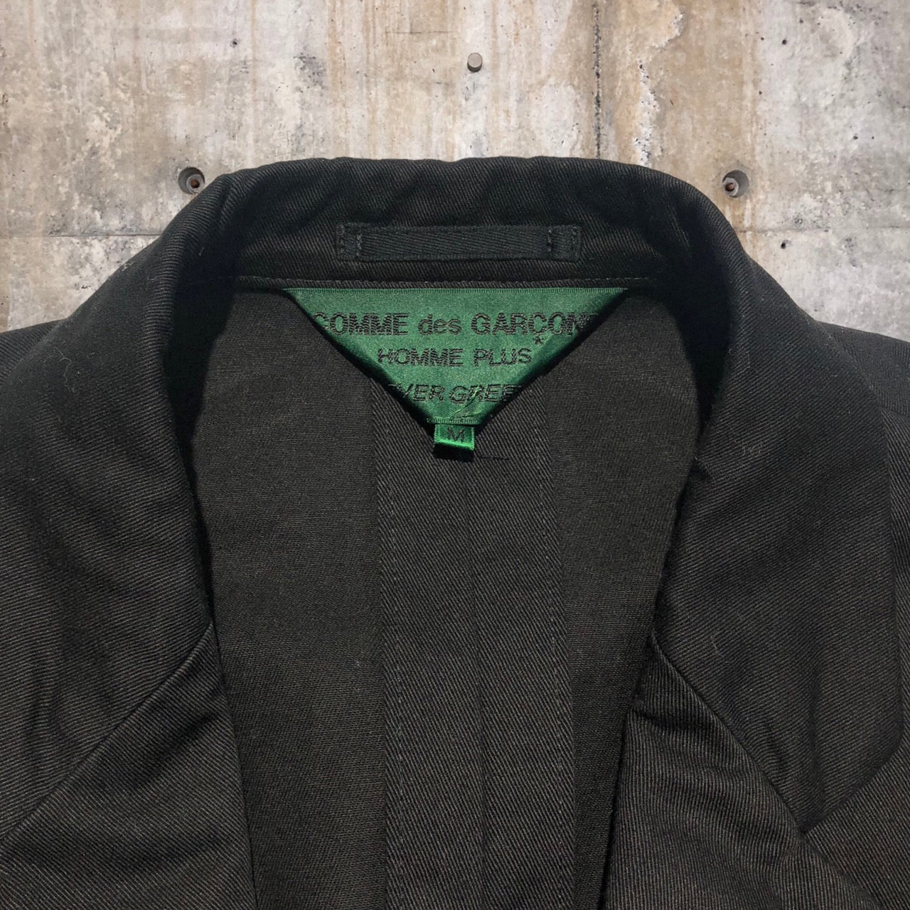 COMME des GARCONS HOMME PLUS EVER GREEN(コムデギャルソンオムプリュスエバーグリーン) 07SSラインスタッズコットンジャケット PS-J214 M ブラック AD2006 2000AW Docking Rock ドッキングロック期 復刻