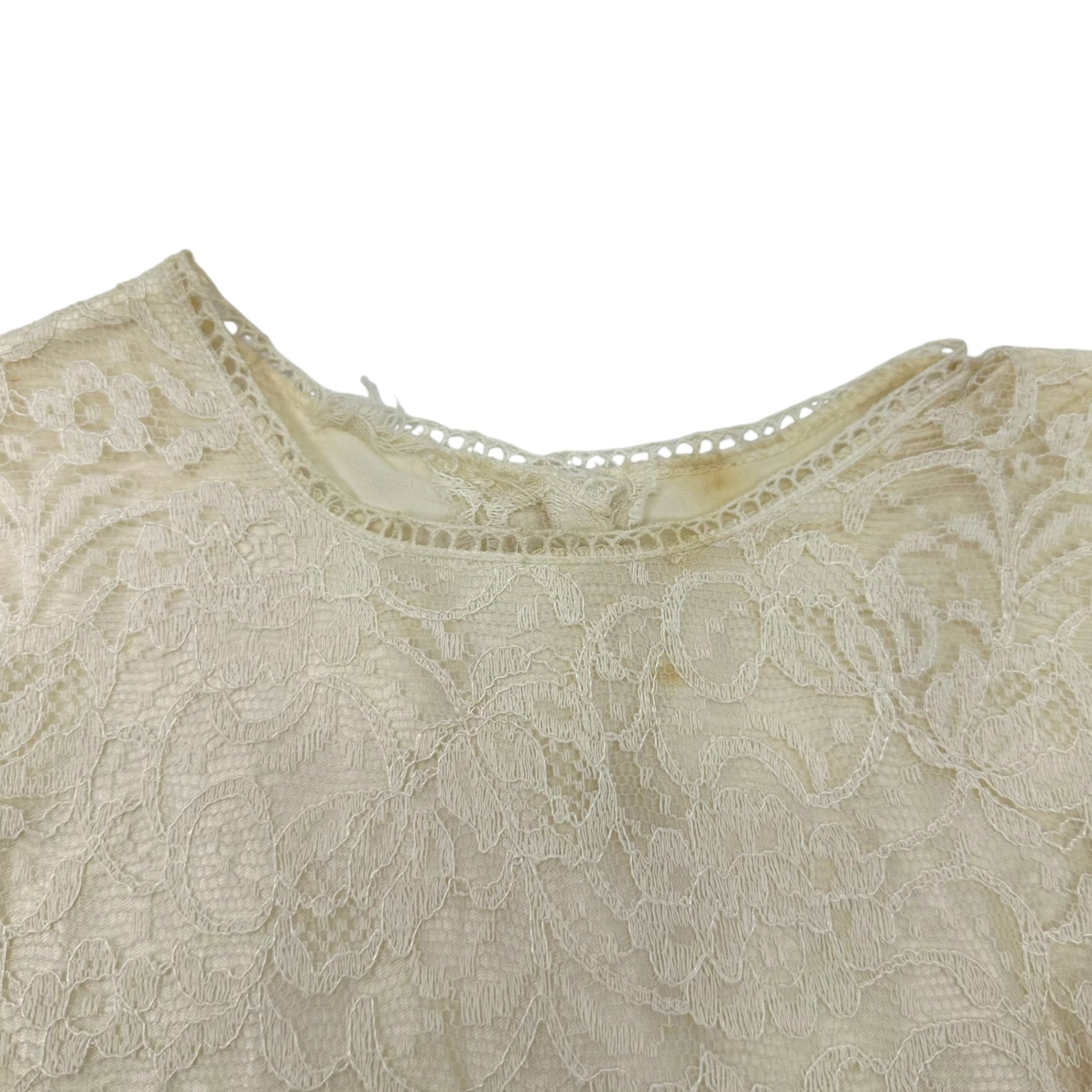 VINTAGE(ヴィンテージ) 60~'s all lace blouse 総レースブラウス FREE アイボリー
