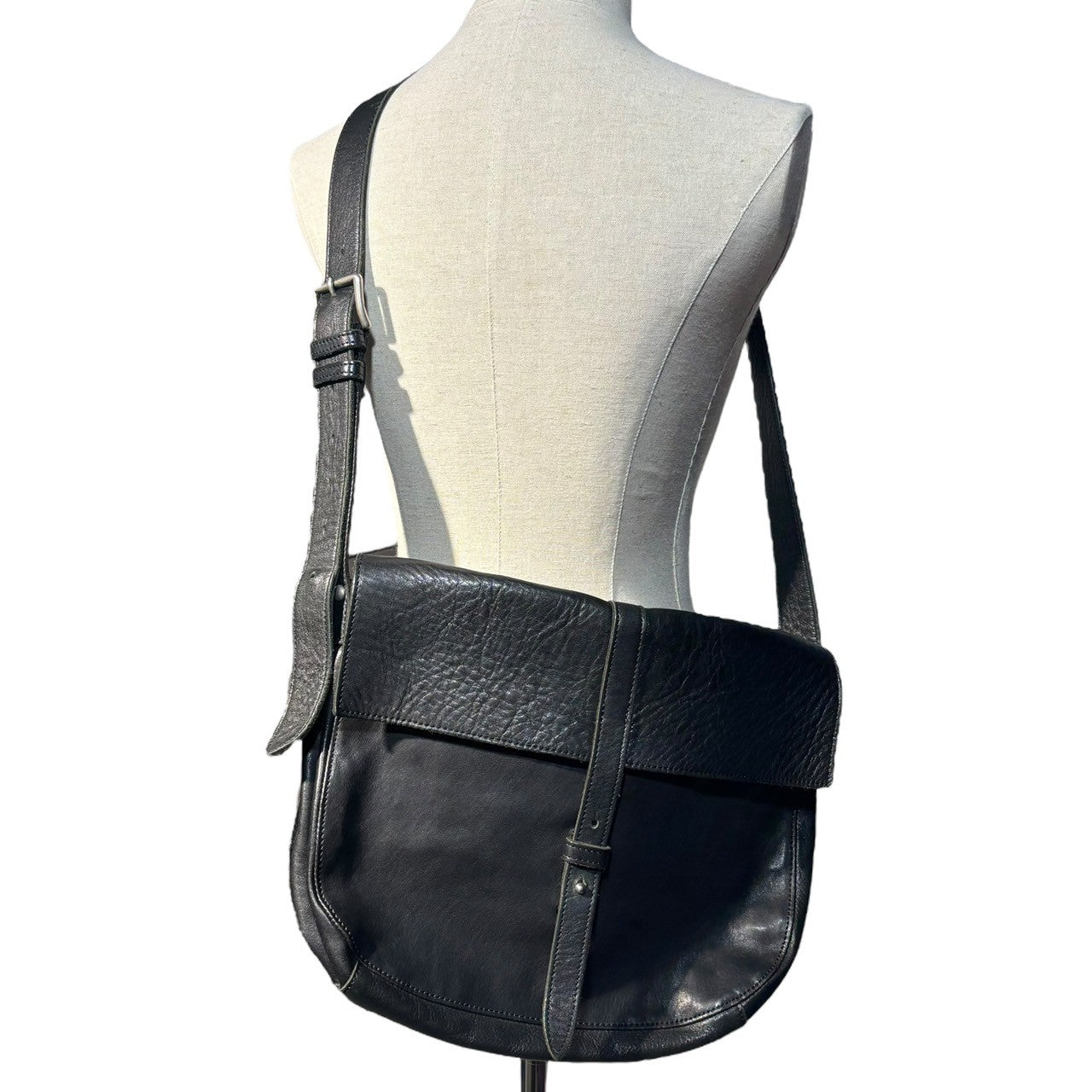 Y's(ワイズ) Horse Leather Shoulder Bag ホース レザー ショルダー バッグ YY-I21-760 ブラック