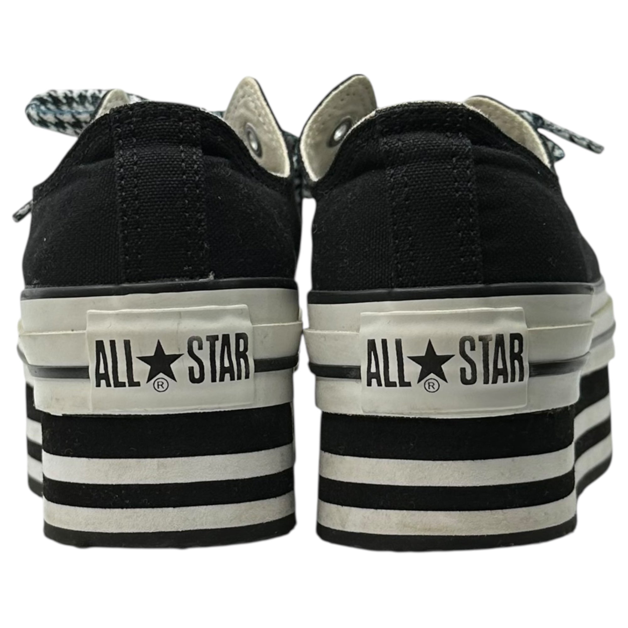 CONVERSE(コンバース) ALL STAR CHUNKYLINE OX 厚底 ローカット スニーカー 24.5cm ブラック×ホワイト