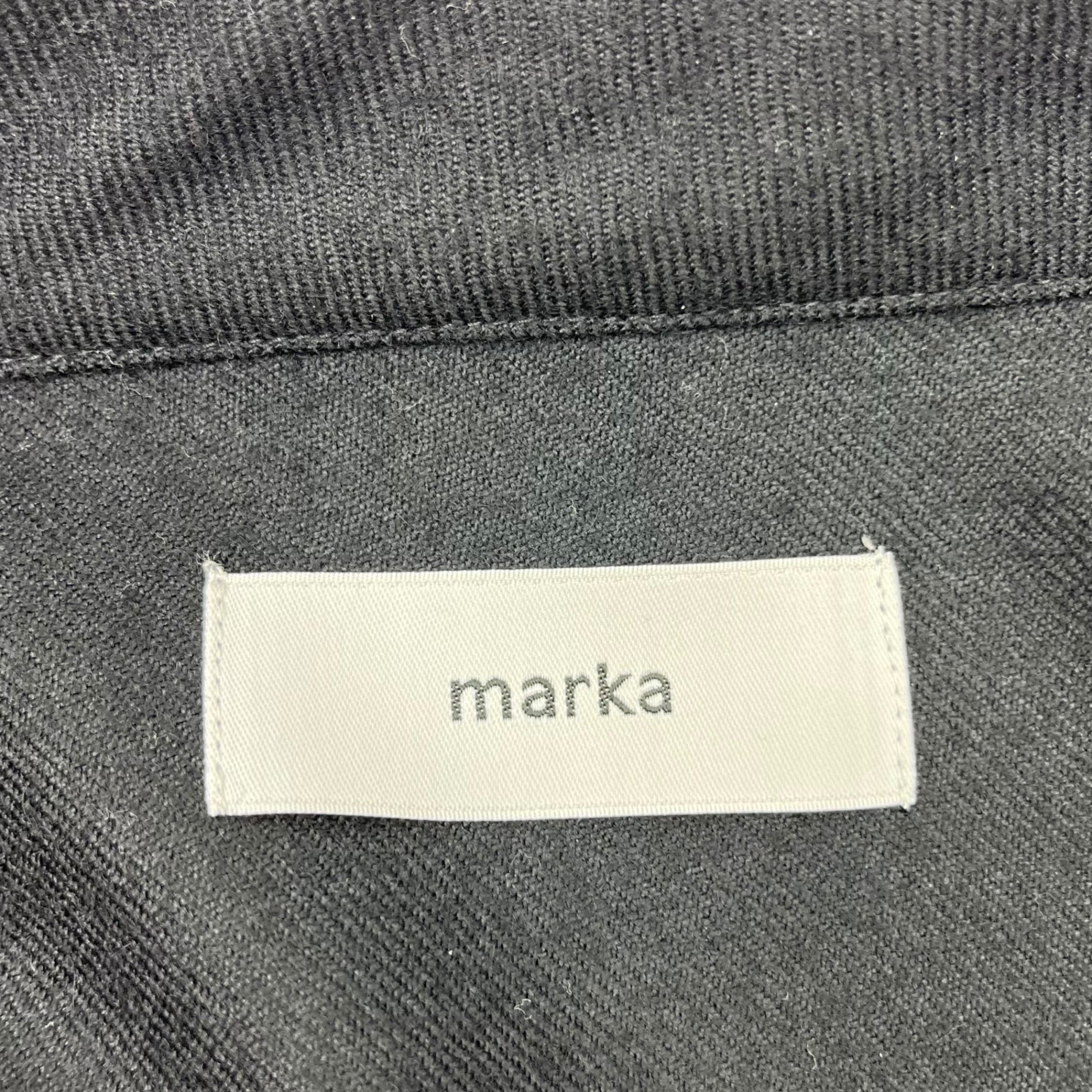 marka(マーカ) LAPELLESS SHIRT JACKET ラペルレス シャツ ジャケット ノーカラー M20C-07SH02C 1(S) ブラック