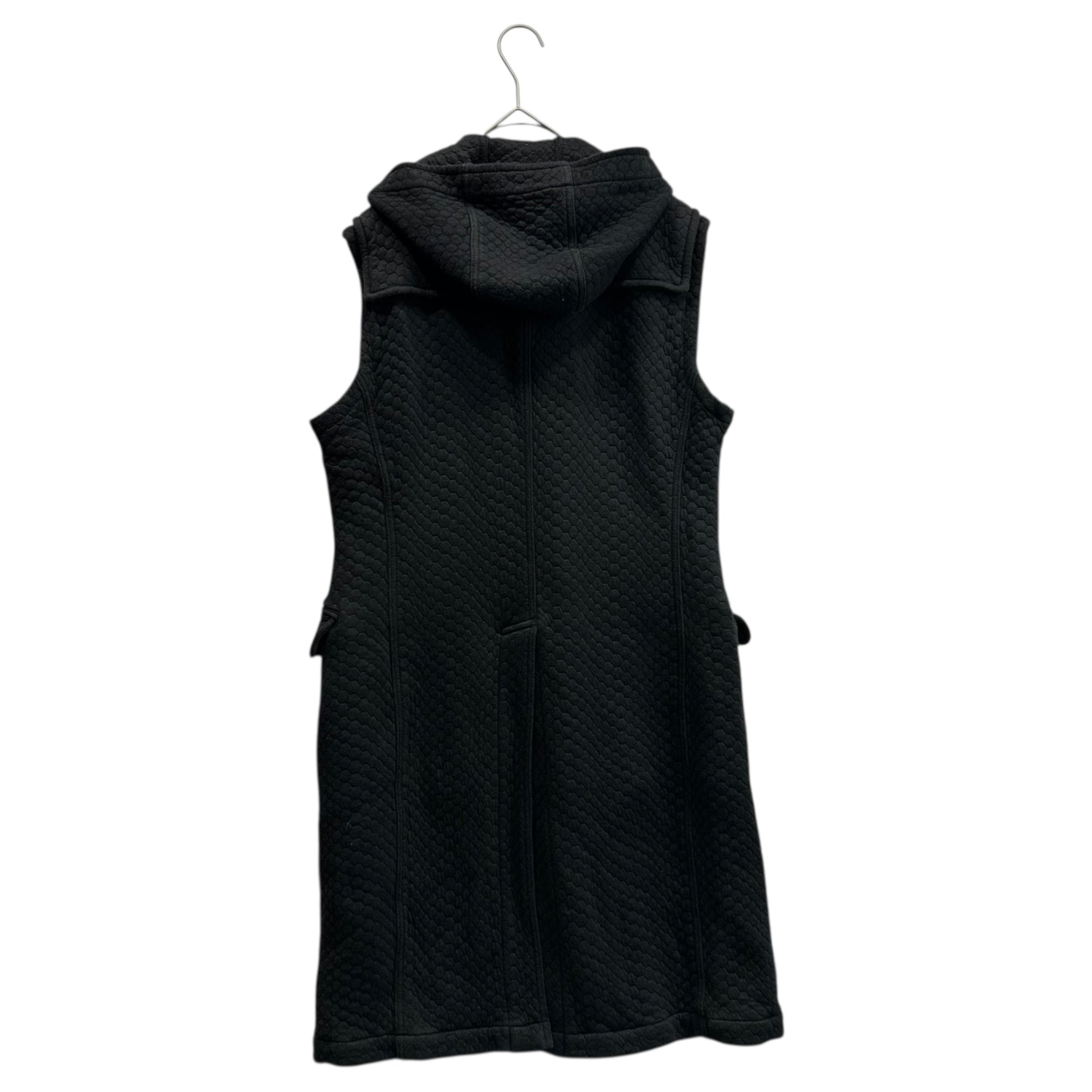 COMME des GARCONS HOMME PLUS(コムデギャルソンオムプリュス) 12SS Quilted Sweatshirt Sleeveless Duffle Coat キルティング スウェット スリーブレス ダッフルコート PL-J042 M ブラック AD2011 テイラーリングフォーパンクス Tailoring for Punks期