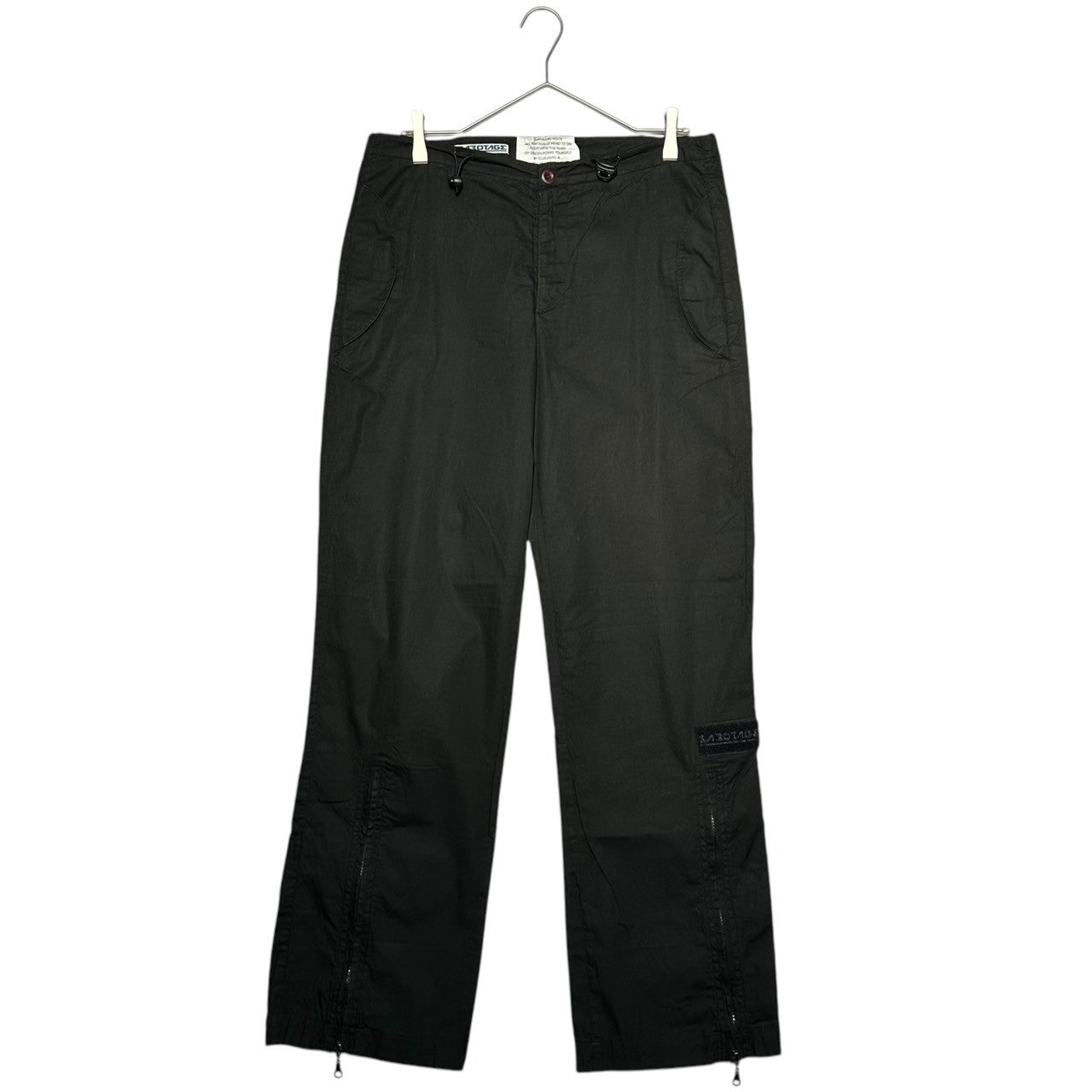 SABOTAGE(サボタージュ) 00's Gimmick Tech Parachute Pants ギミック テック パラシュート パンツ M ブラック Y2K