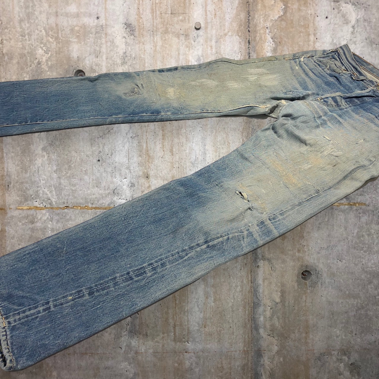 Levi's(リーバイス) 501 66前期クラッシュリペア加工デニムパンツ 表記なし(W29~30程度) ブルー