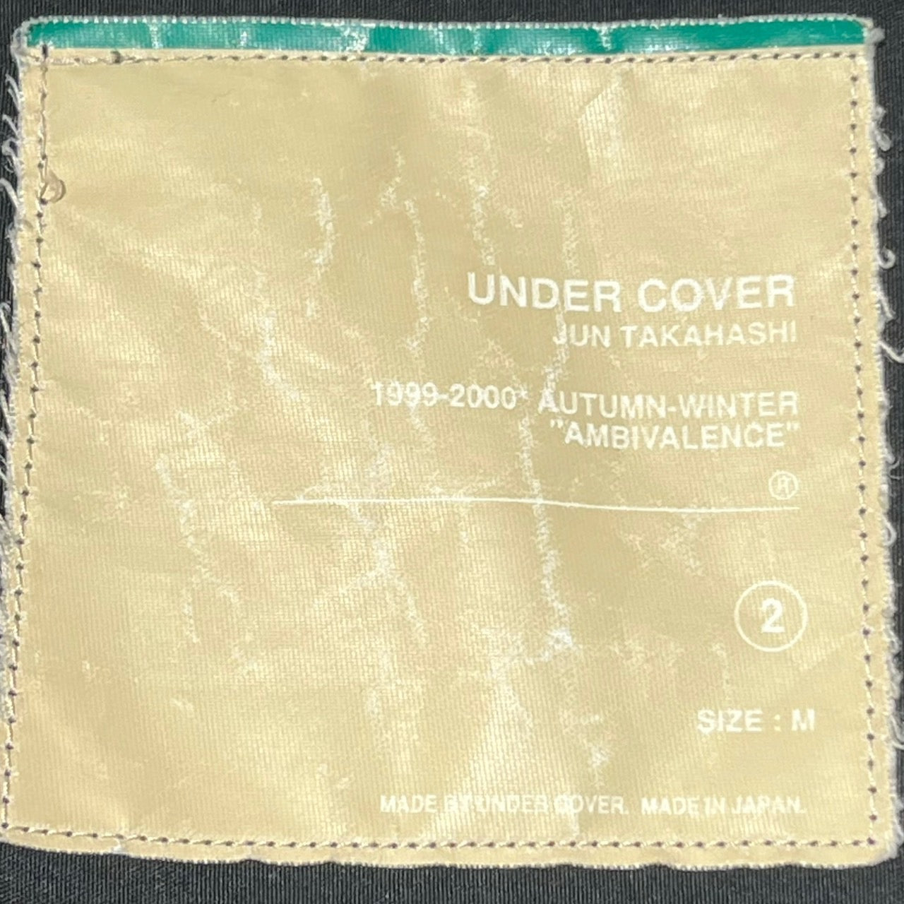 UNDERCOVER(アンダーカバー) 99AWアーミーシャツ Q201 M ブラック AMBIVALENCE期 アンビバレンス期