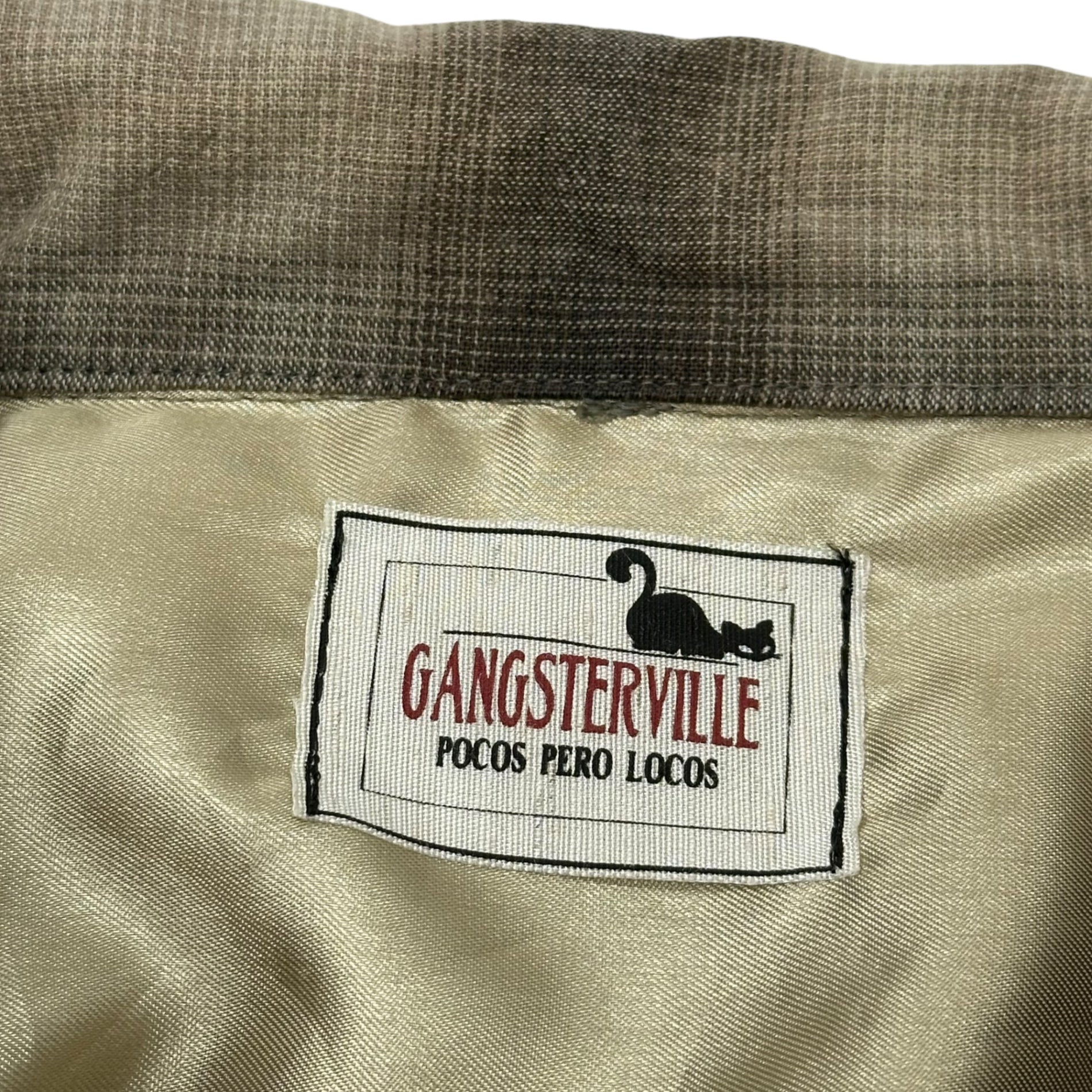 GANGSTERVILLE(ギャングスタービル) Ombre Check Open Collar S/S Shirt オンブレ チェック オープンカラー 半袖 シャツ GSV-14-SS-30 M ブラウン