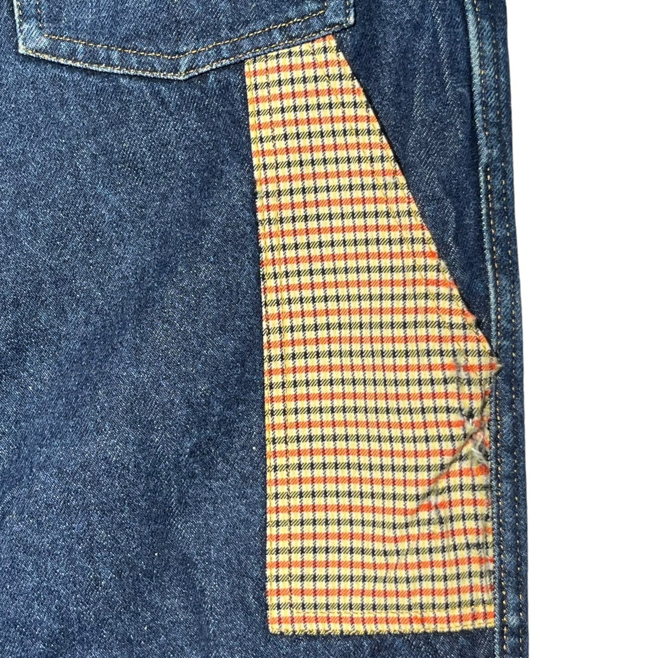 COMME des GARCONS HOMME(コムデギャルソンオム) 90's back check pocket straight denim pants バック チェック ポケット ストレート デニム パンツ HP-05015 M インディゴ 90年代 ヴィンテージ