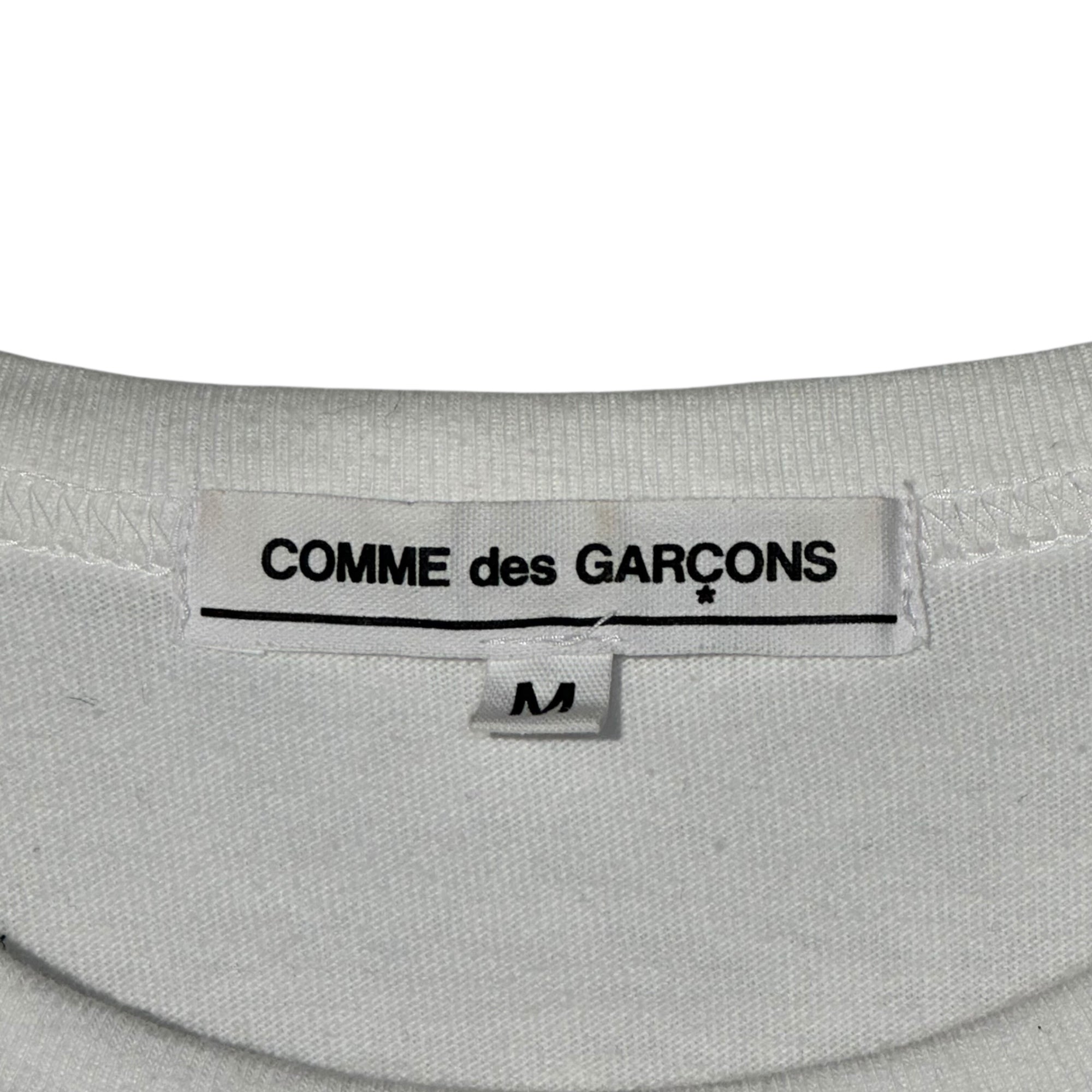 COMME des GARCONS(コムデギャルソン) 15AW "CELEBRATION Action and energy" RED S/S Tee ロゴ プリント Tシャツ OP-T001 M ホワイト×レッド AD2015