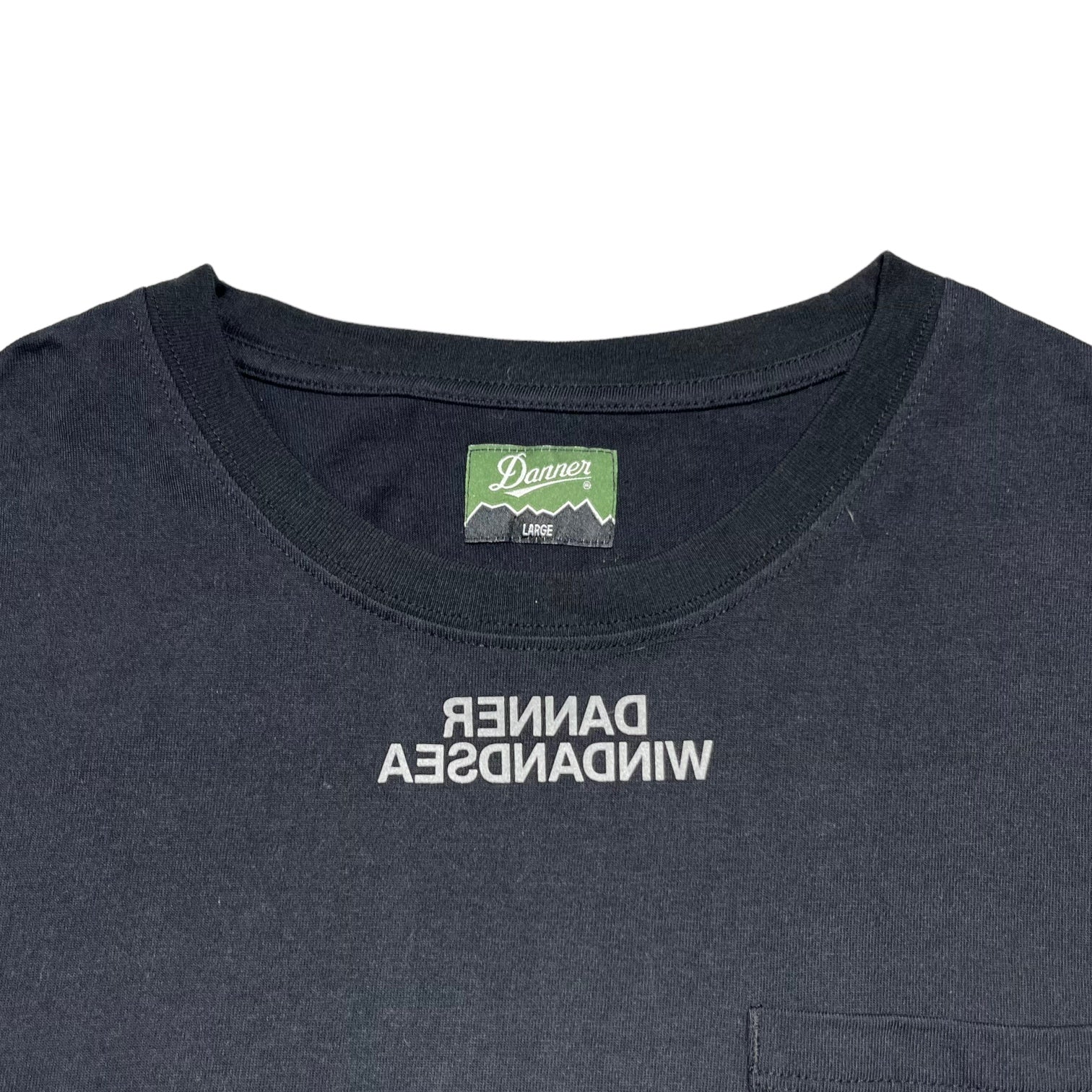 DANNER×WIND AND SEA(ダナー×ウィンダンシー) BLACK MOUNTAIN S/S TEE コラボ 半袖 Tシャツ 422A1010399 L ブラック