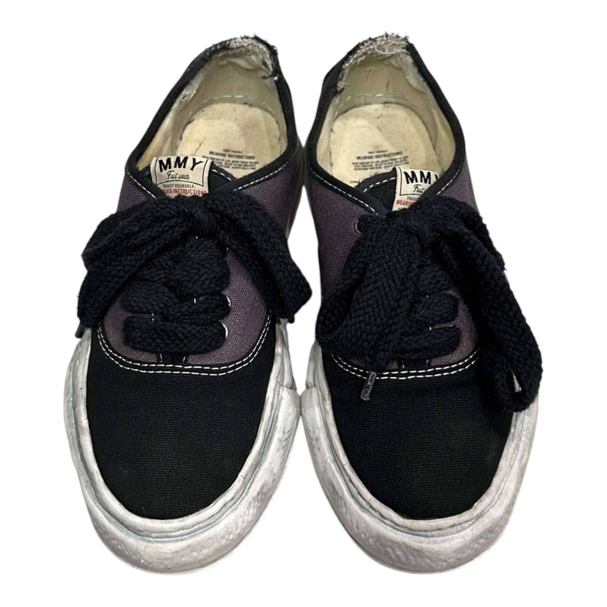 Maison MIHARA YASUHIRO(メゾンミハラヤスヒロ) "BAKER" original sole over dyed canvas Low-Top sneaker ブレイキー ローカット スニーカー A08FW724 41(約26cm) パープル×ブラック
