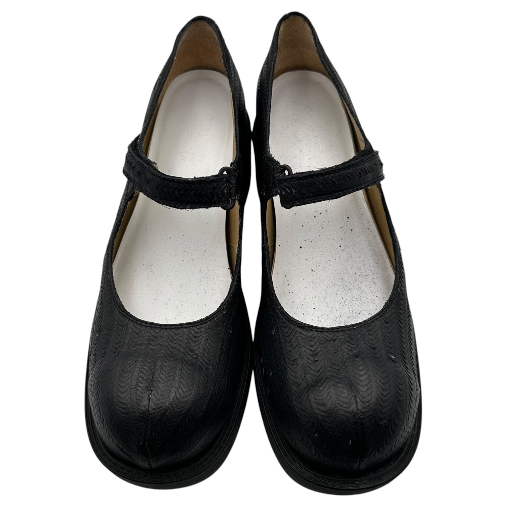 MM6 Maison Margiela(エムエムシックス) 24SS ”Sample product” Embossed Leather Mary Jane Shoes サンプル品 型押しレザー メリージェーン シューズ 43(28cm程度) ブラック ソルド品