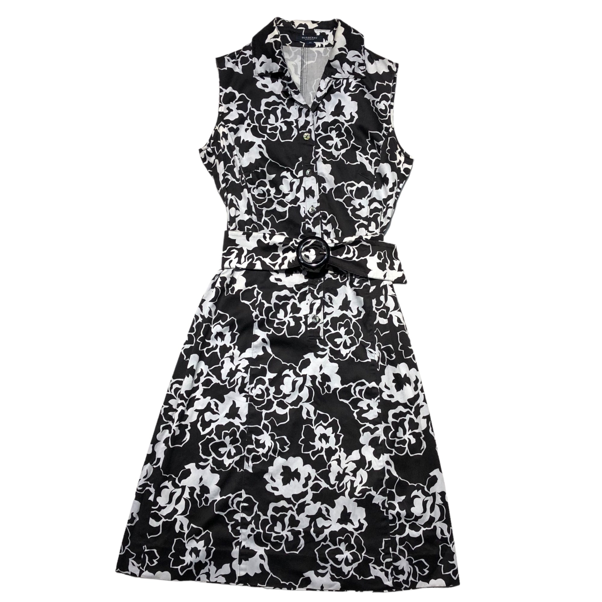 BURBERRY LONDON(バーバリーロンドン) Flower print belted sleeveless  