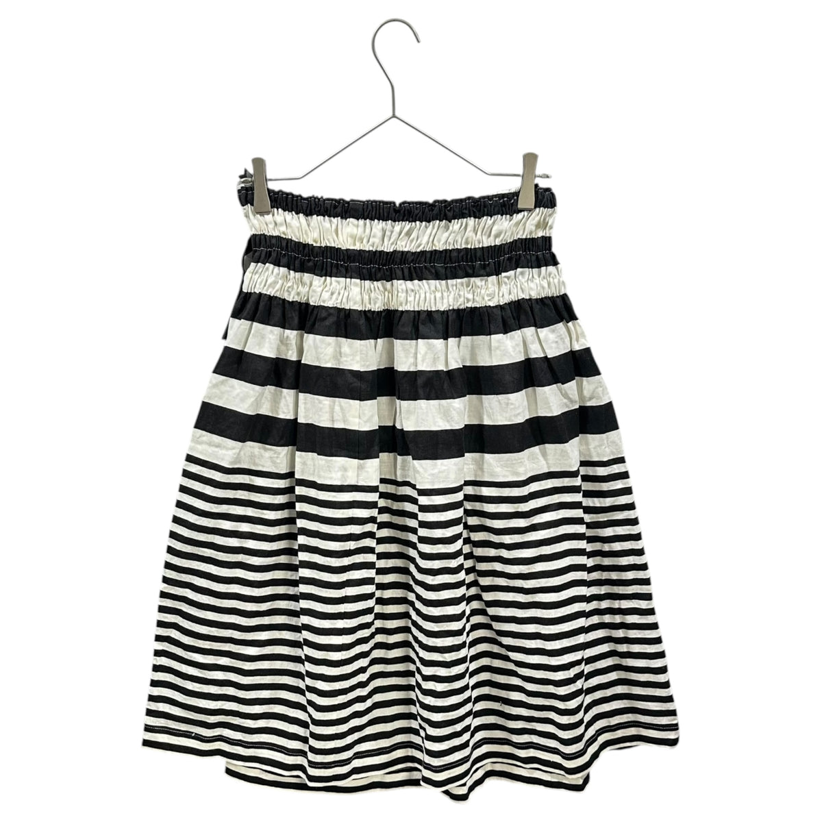 JUNYA WATANABE COMME des GARCONS(ジュンヤワタナベコムデギャルソン) Waist Belt Border Panel Easy Skirt ウエストベルト 切替 ボーダー イージー スカート JS-100600 FREE ホワイト×ブラック AD2000 00s アーカイブ