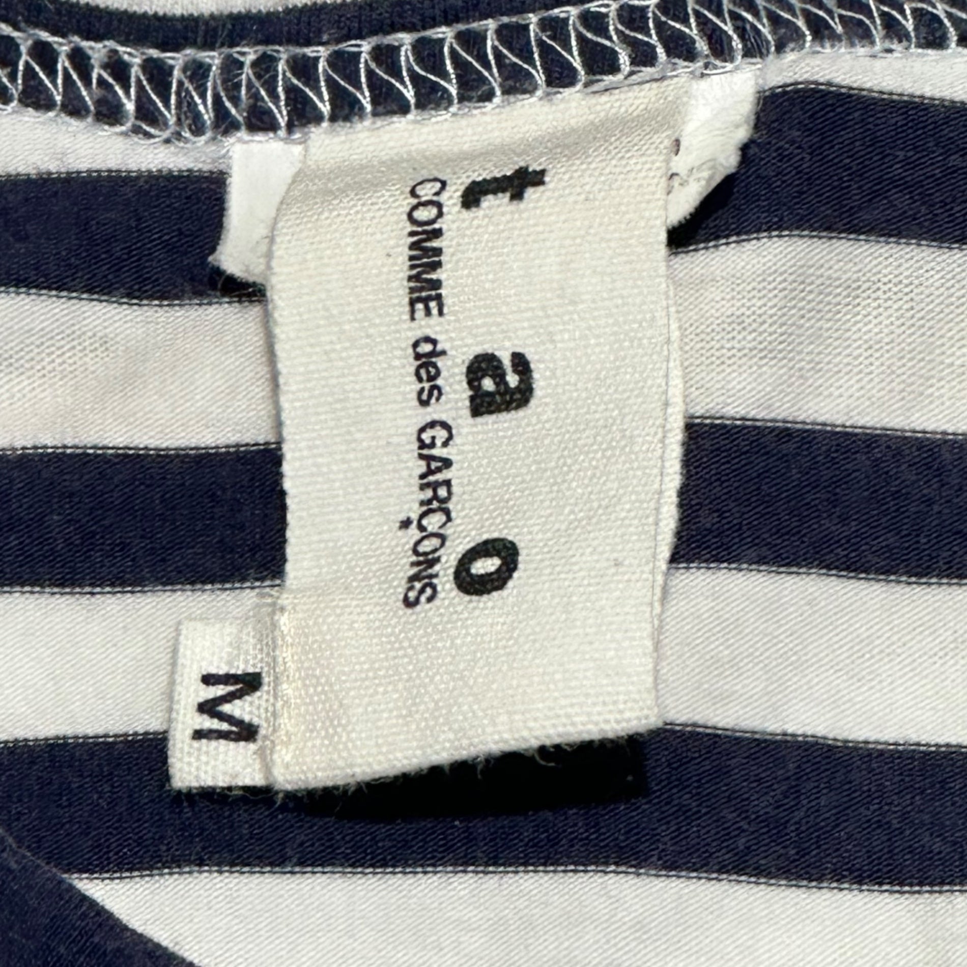 TAO COMME des GARCONS(タオコムデギャルソン) 09SS Sleeveless Striped T-Shirt ノースリーブ ボーダー Tシャツ 3C-T038 M ホワイト×ネイビー AD2008