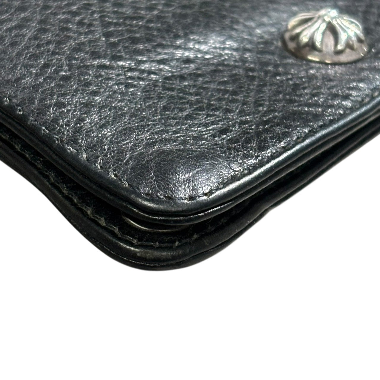 CHROME HEARTS(クロムハーツ) 1SNAP WALLET 1スナップ クロスボタン ウォレット ブラック 2つ折り財布 インボイス付