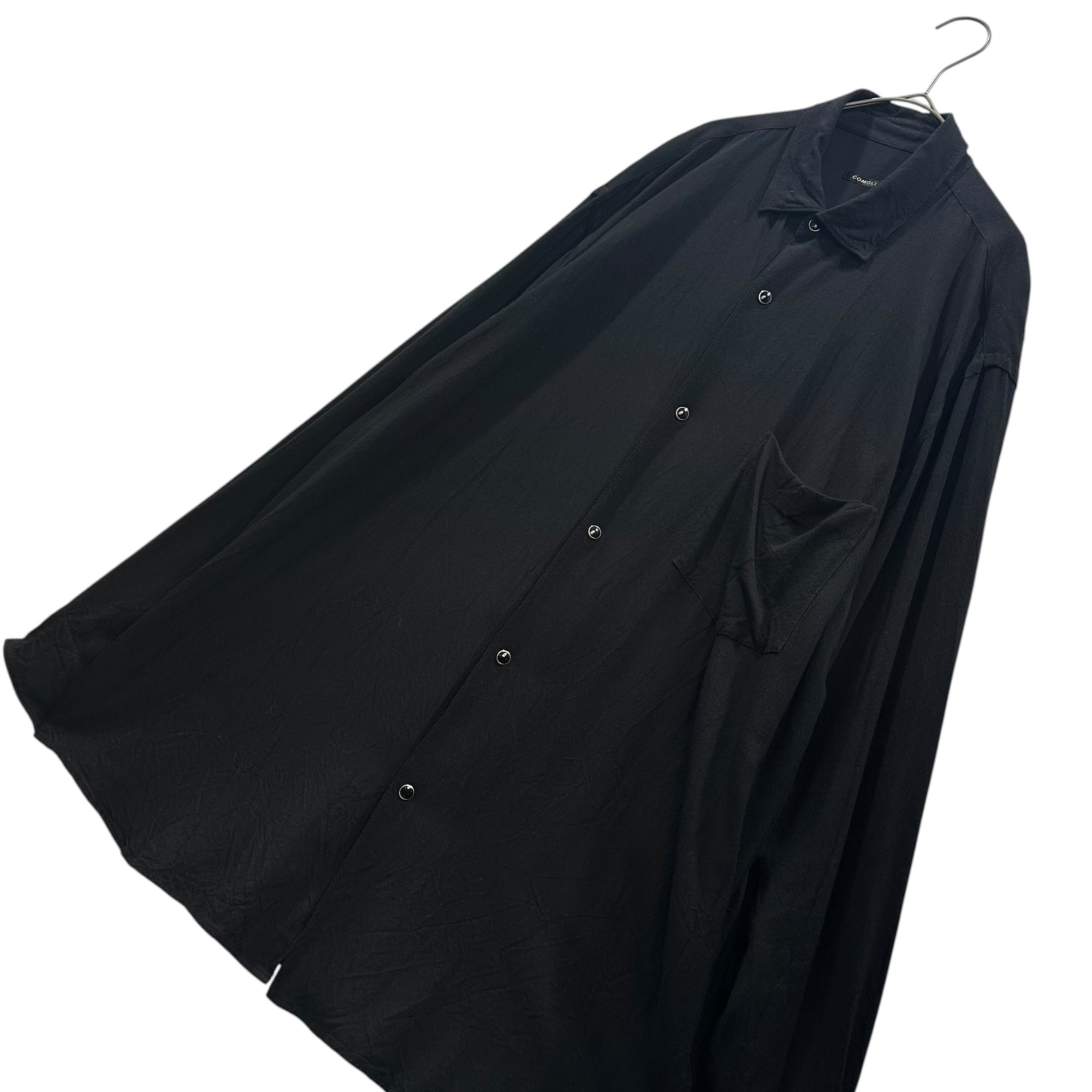 COMOLI(コモリ) 2026SS RAYON COMOLI SHIRTS レーヨン コモリ シャツ D01-02003 3 ブラック