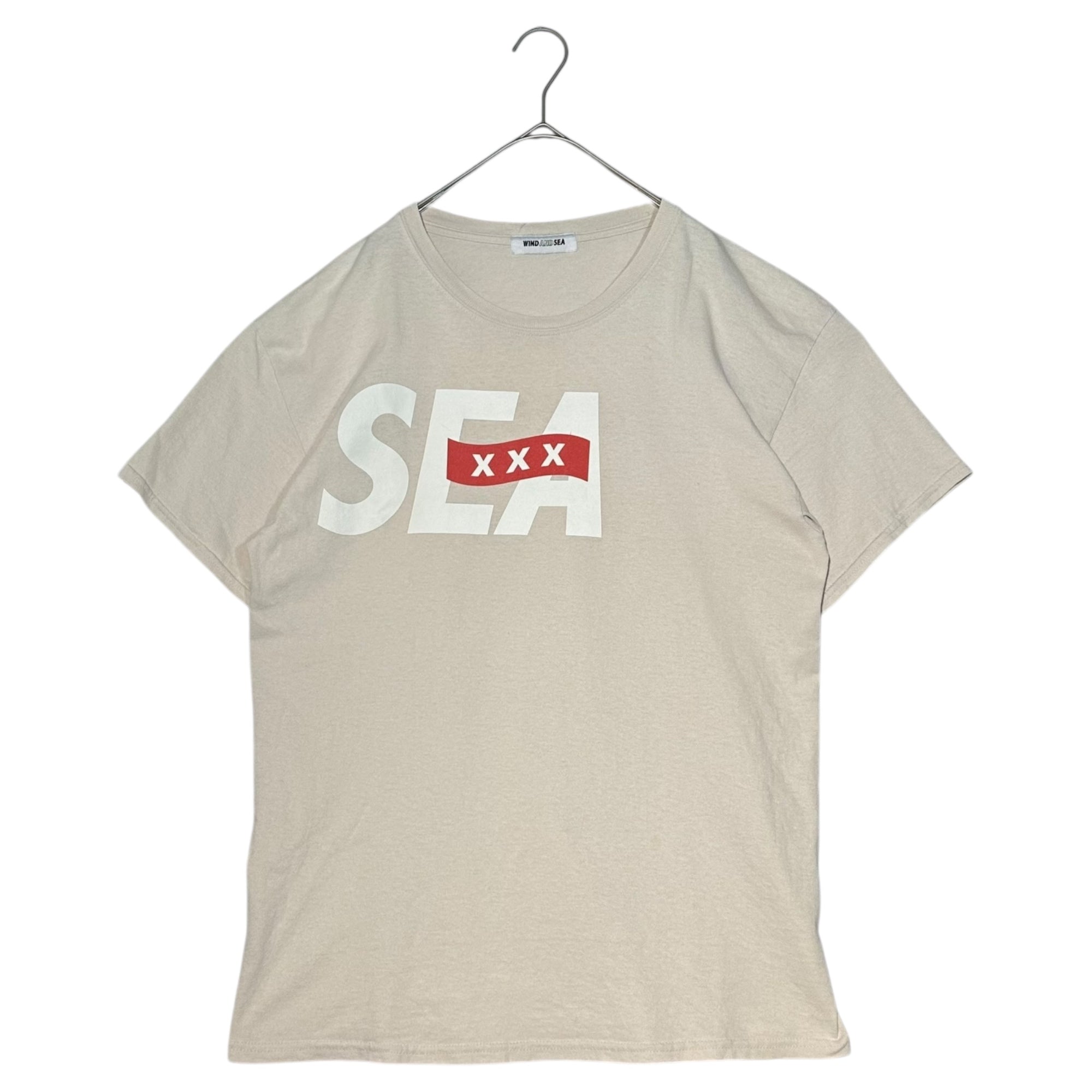 WIND AND SEA×GOD SELECTION XXX(ウィンダンシー×ゴッドセレクション) W NAME LOGO PRINT TEE W ネーム ロゴプリント Tシャツ L ライトピンク