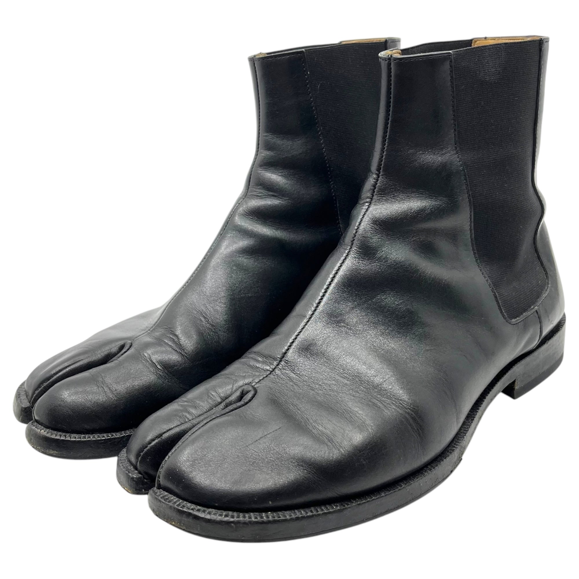 MAISON MARGIELA(メゾンマルジェラ) TABI chelsea boots 足袋 チェルシー ブーツ S57WU0150 40(26cm) ブラック 箱付 サイドゴア レザー