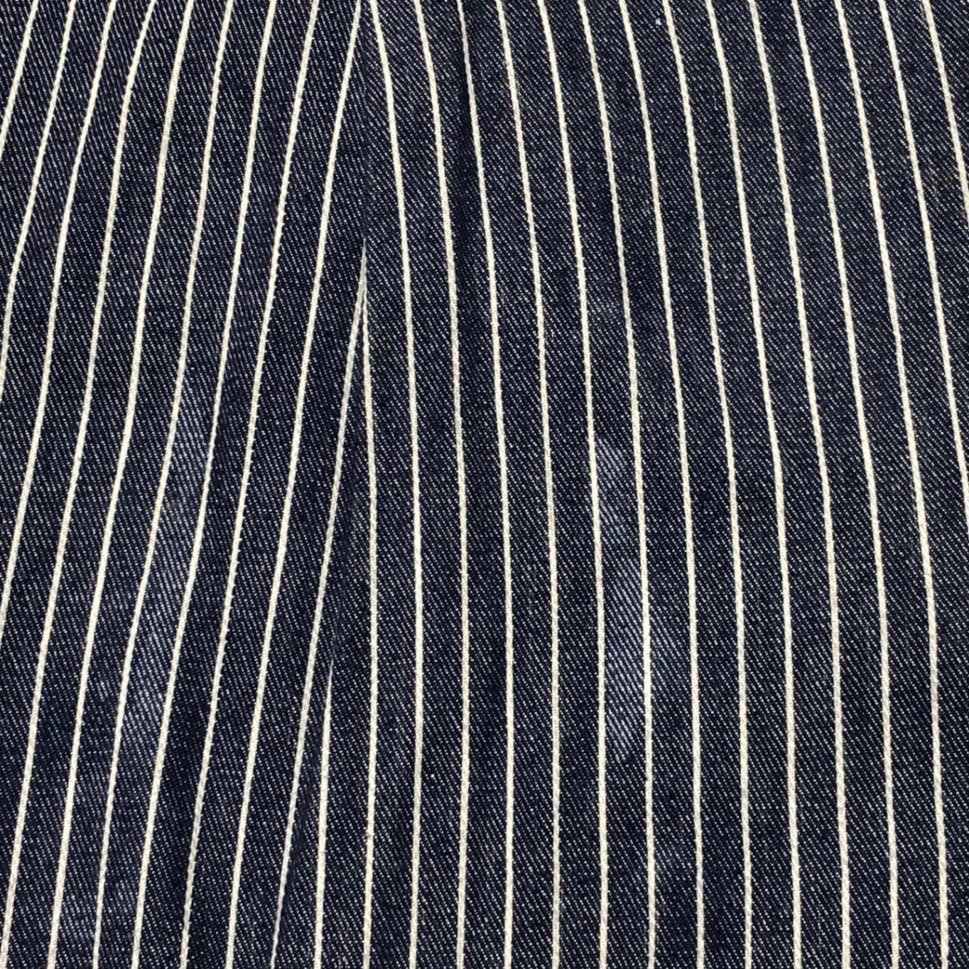J.G.EISEL GMBH&CO(アイゼル) 70's ~ 80's german work cotton striped shirt ドイツ ワーク コットン ストライプ シャツ 42(XL程度) ネイビー