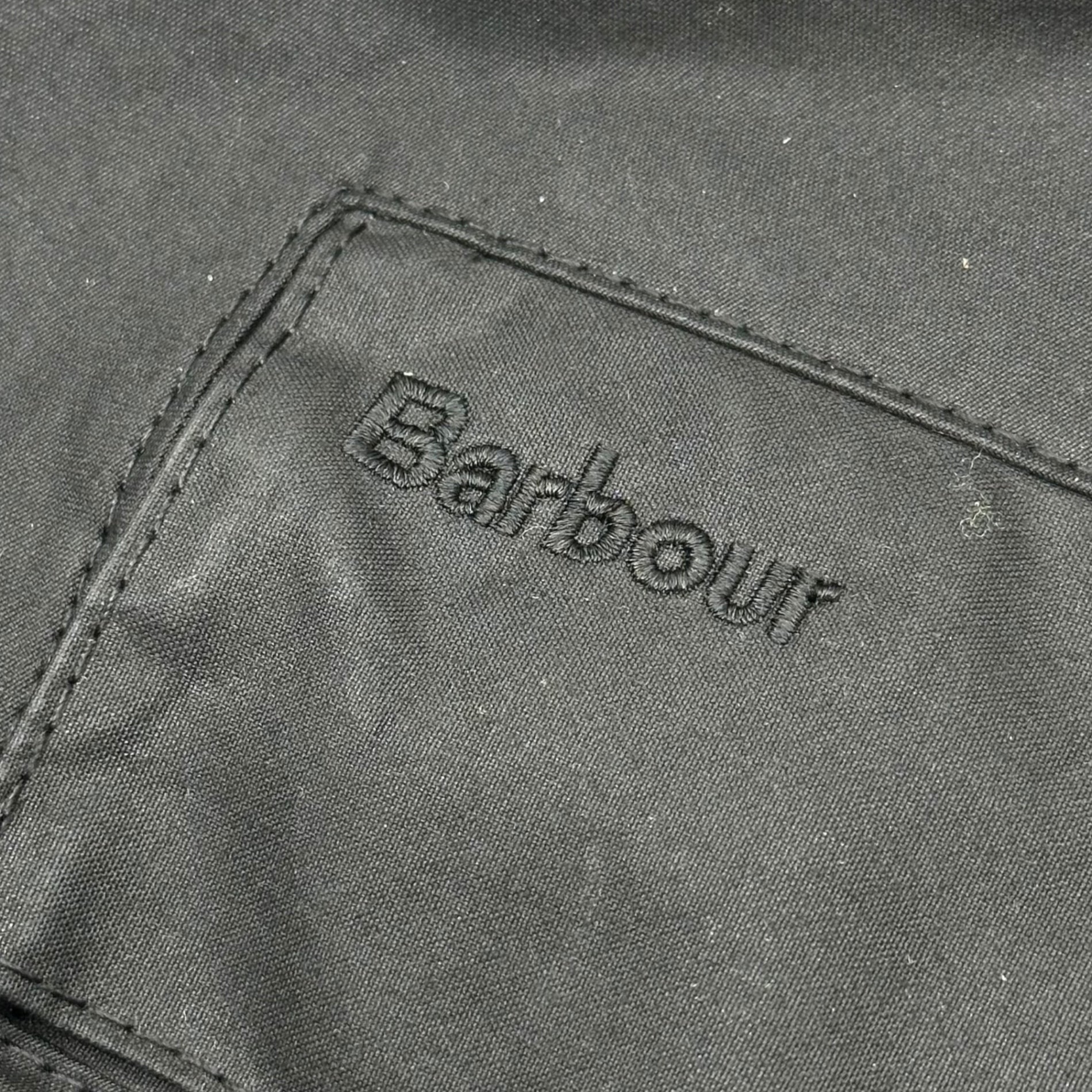 Barbour(バブアー) 24AW TRANSPORT トランスポート ワックス コットン ショート ブルゾン 242MWX1678 36(S程度) ブラック オイルド ジャケット ショート丈
