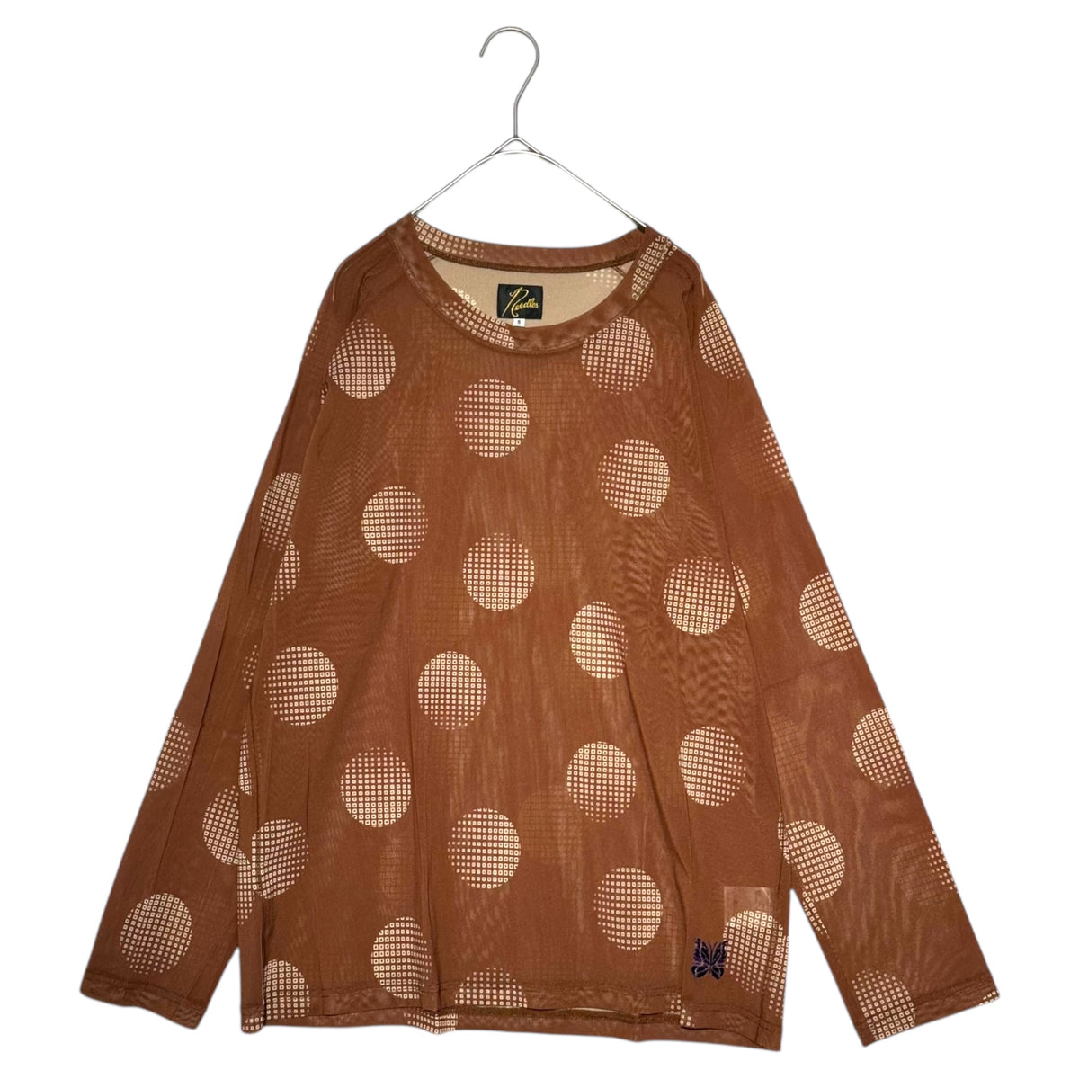 NEEDLES(ニードルズ) L/S U NECK TEE-Poly Mesh 長袖 Uネック Tシャツ 