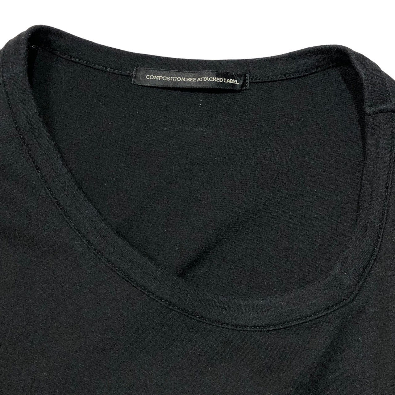 Y's(ワイズ) 11SS Frill gathered S/S T-shirt フリル ギャザー カットソー 半袖 Tシャツ YO-T32-066 2(Mサイズ程度) ブラック