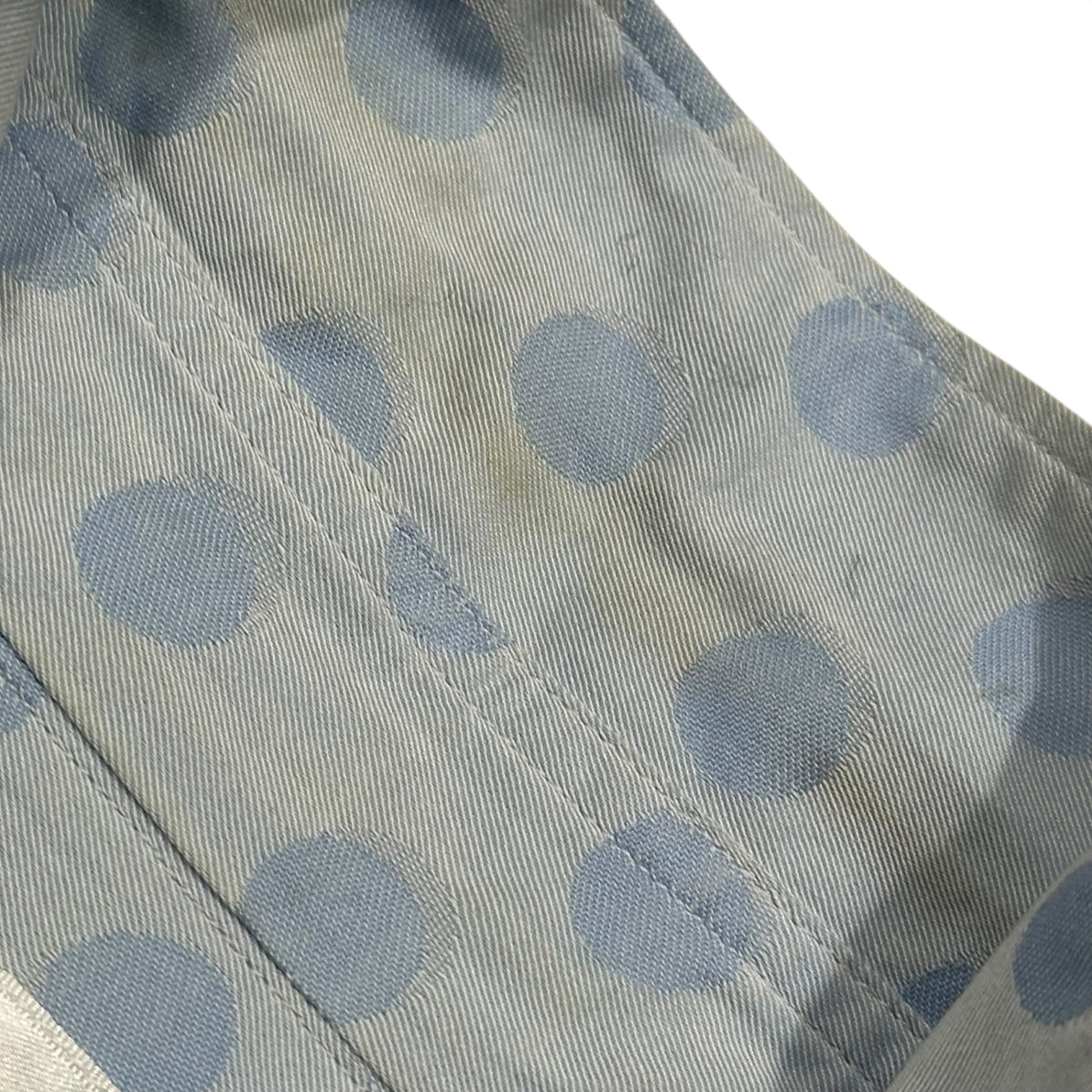 COMME des GARCONS SHIRT(コムデギャルソンシャツ) 1990's Raw-Edge Layered Design Polka-Dot L/S Shirt 断ち切り 重ね デザイン ドット 長袖 シャツ S ライトブルー 90s アーカイブ 稀少