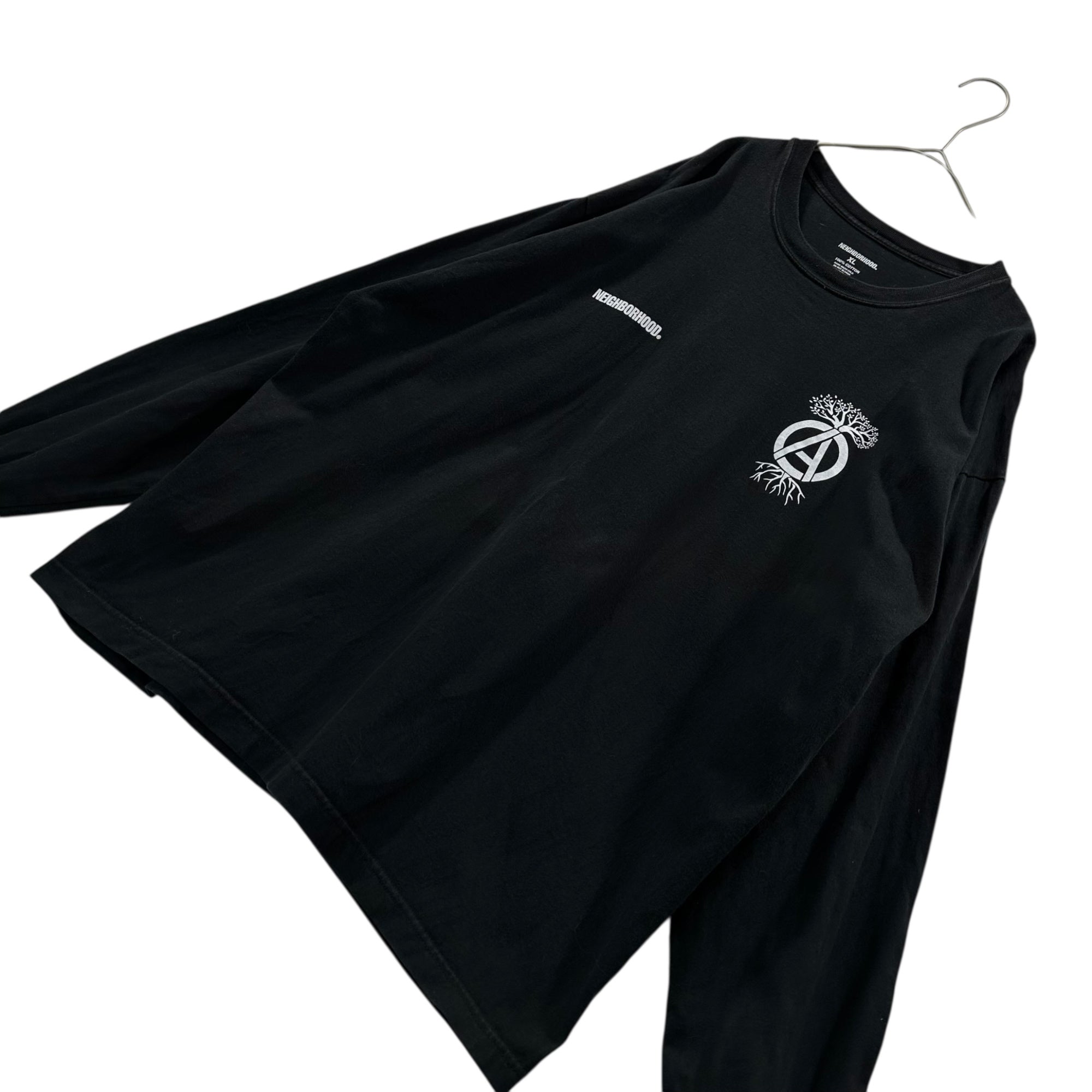 NEIGHBORHOOD(ネイバーフッド) 23AW SRL L/S TEE プリント 長袖 Tシャツ 232PCNH-LT21 XL ブラック SRL.TEE LS-1