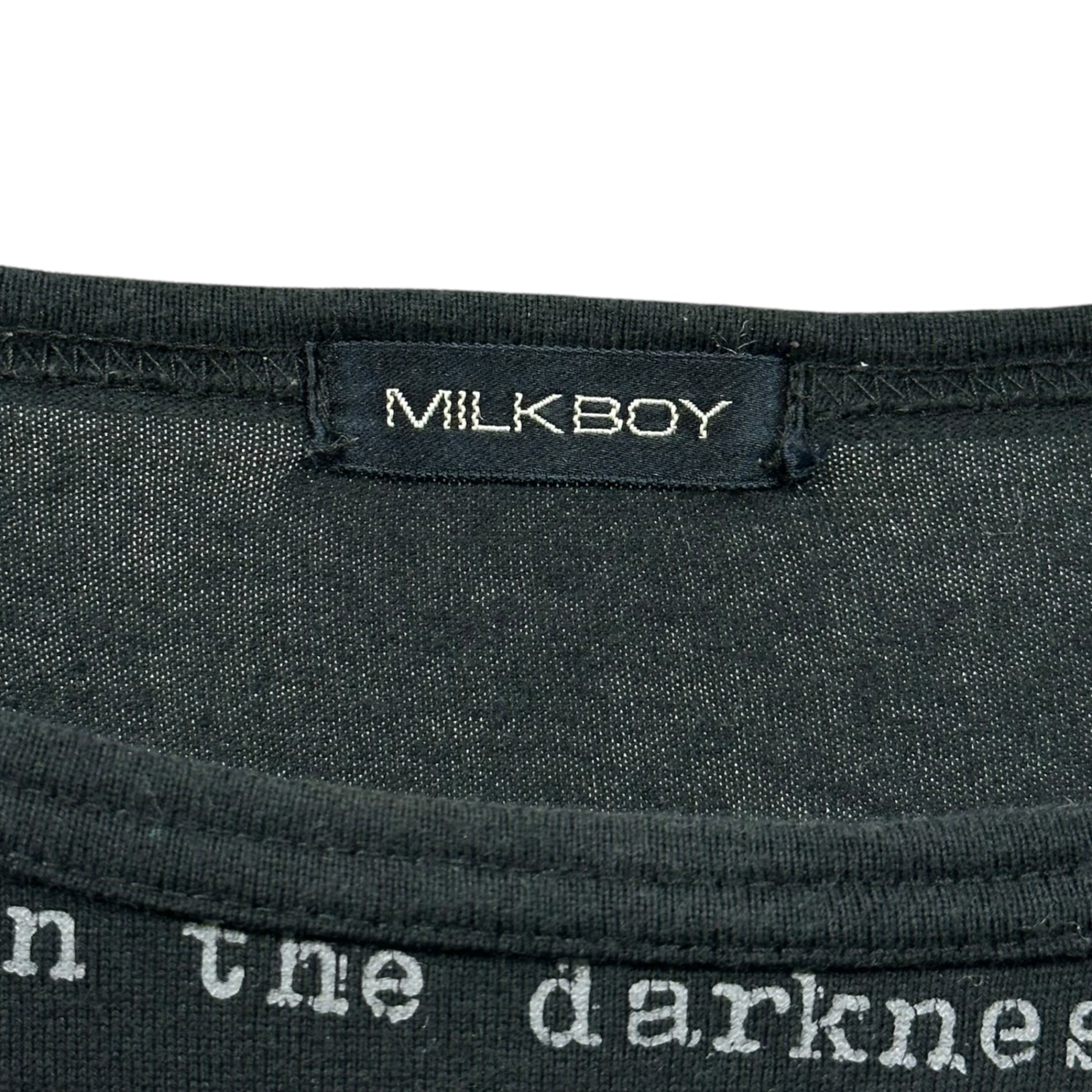MILKBOY(ミルクボーイ) 2000's Hem-Zip Gas Mask L/S T-Shirt 裾ジップ ガスマスク 長袖 Tシャツ FREE ブラック×ホワイト
