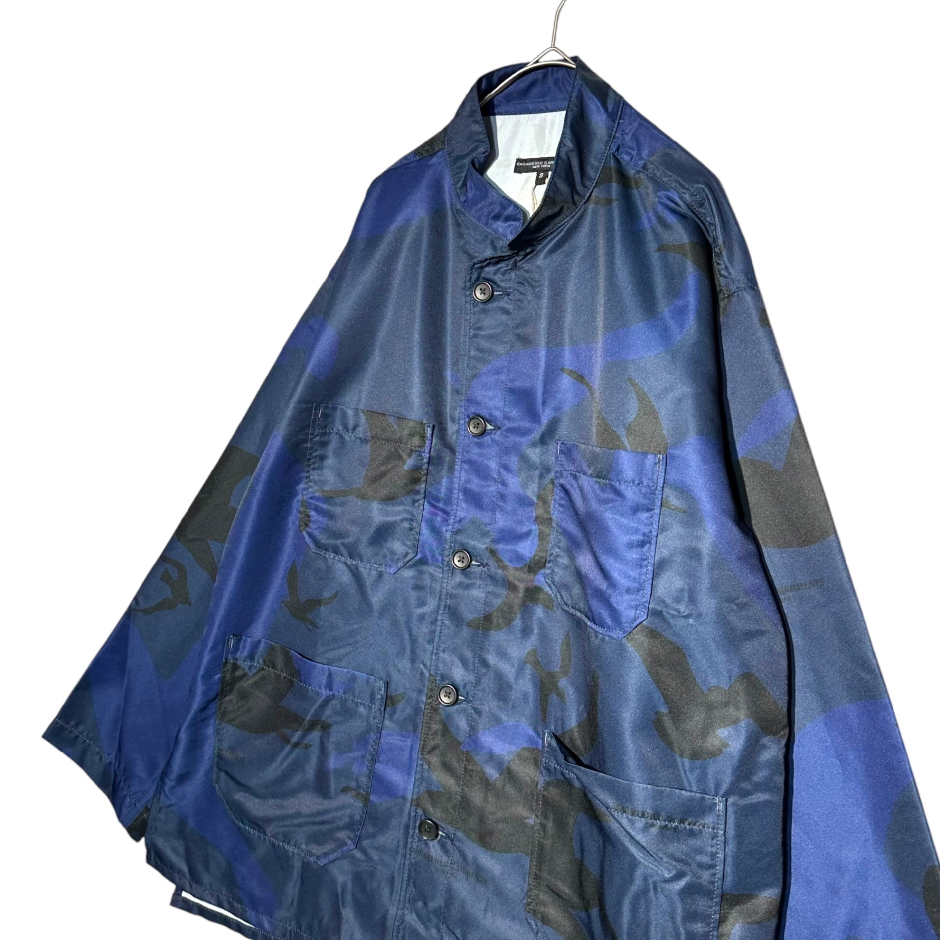 Engineered Garments(エンジニアードガーメンツ) Dayton Shirt – Poly Segull Print Poplin デイトン シャツ – ポリ シーガル プリント ポプリン S ネイビー カモフラ ジャケット カバーオール コックシャツ