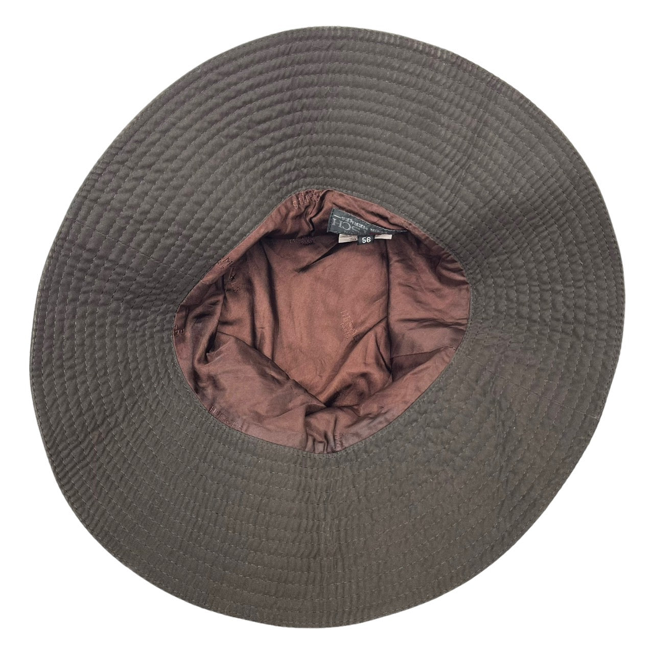 HERMES(エルメス) Hロゴステッチチューリップハット/バケットハット ダークブラウン MOTSCH HERMES MOTSCH社