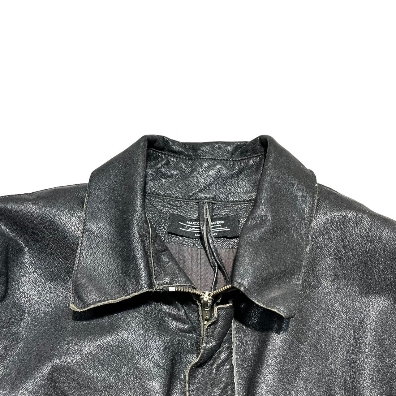 MARCO TAGLIAFERRI(マルコタリアフェリ) Western leather jacket ウエスタン レザー ジャケット 46(M程度) ブラック イタリア製